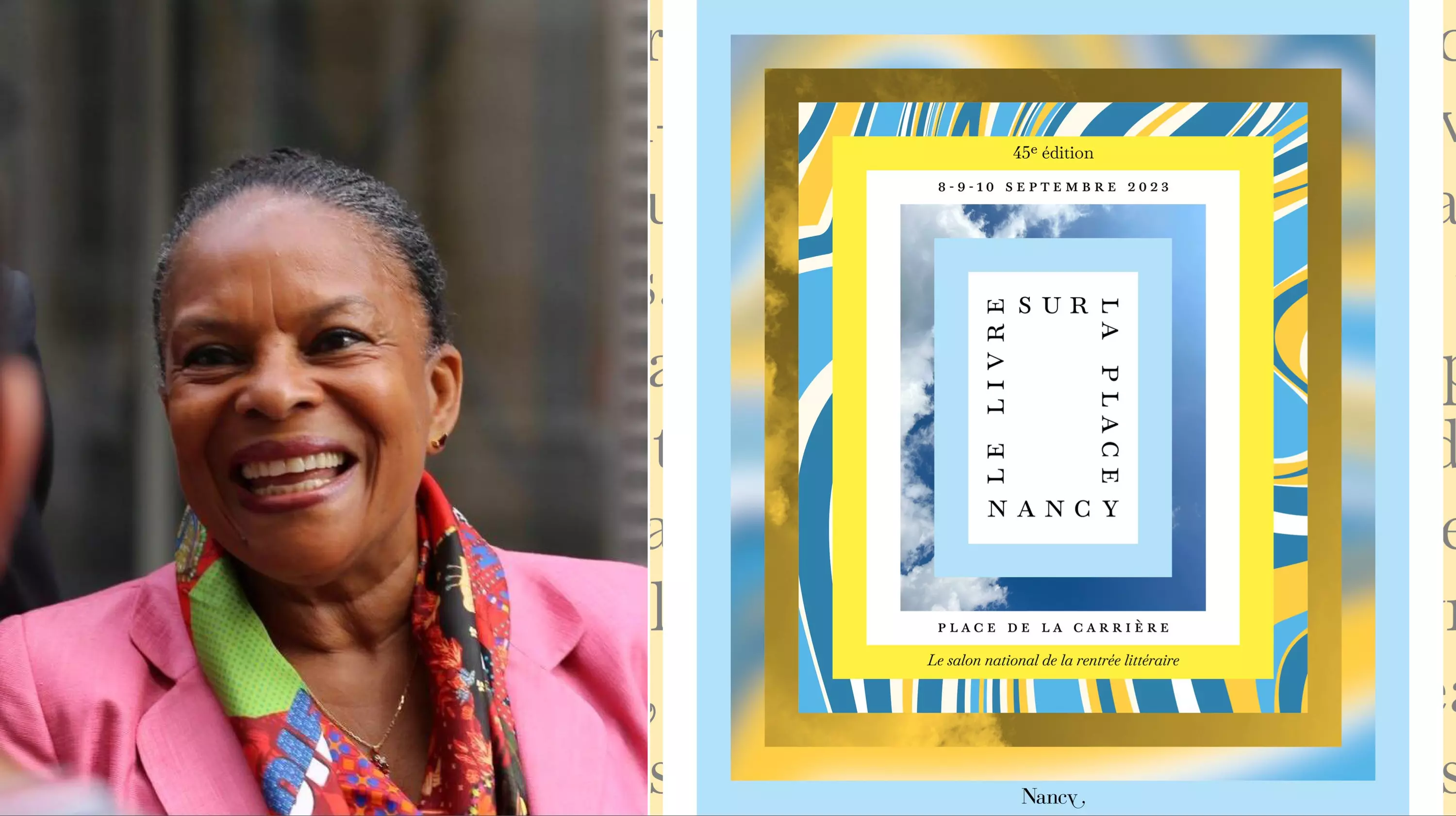 La 45ème édition du Livre sur la Place de Nancy sera présidée par l’ancienne ministre de la Justice et autrice guyanaise Christiane Taubira