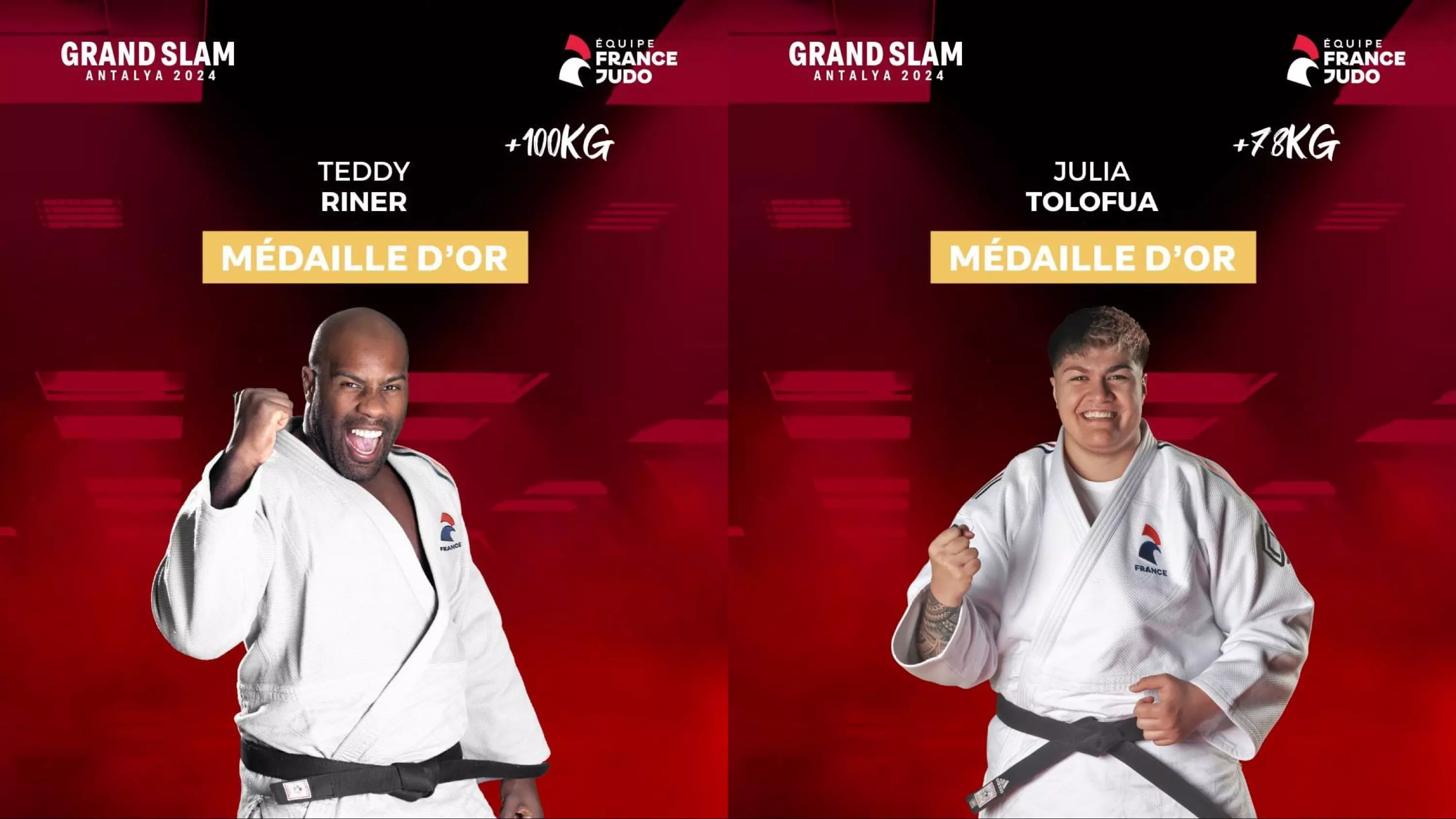 Judo : Le Guadeloupéen Teddy Riner et la Wallisienne Julia Tolofua en or au Grand Chelem d’Antalya en Turquie