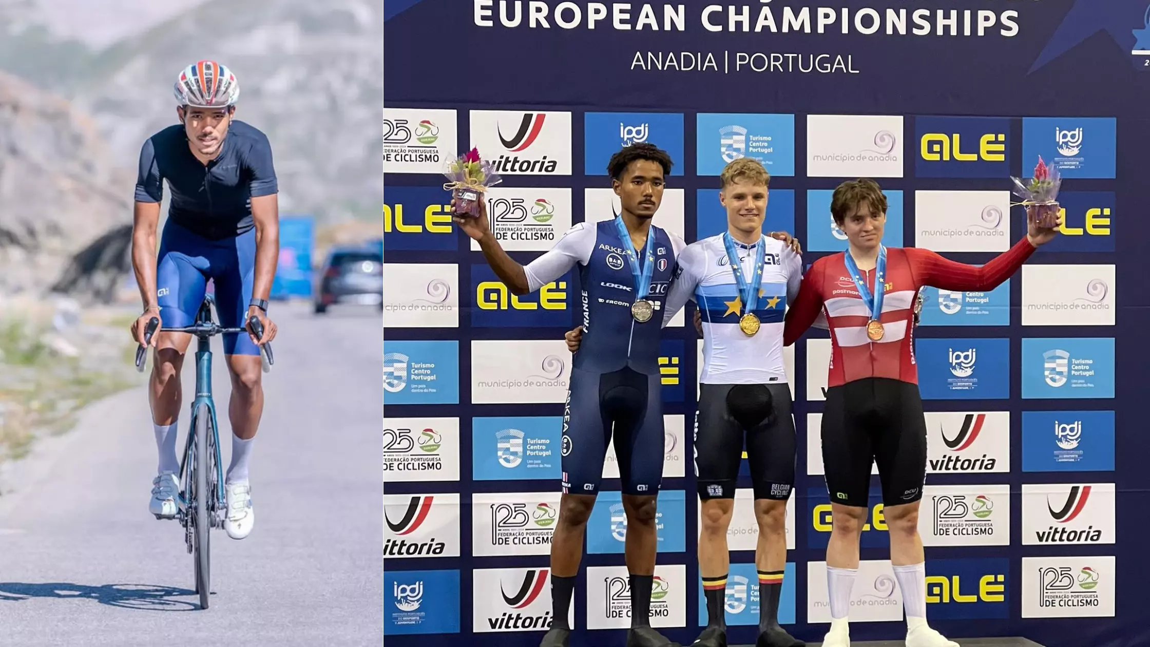 Médaille d’argent pour le cycliste martiniquais Emmanuel Houcou au Championnat d’Europe Juniors/U23 au Portugal