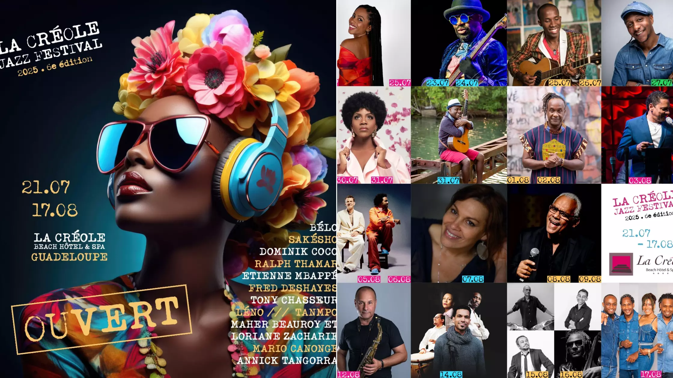 Créole Jazz Festival de Guadeloupe 2025 : Une 6ème édition qui offre une palette musicale riche et diversifiée avec plus d’une cinquantaine de concerts au programme