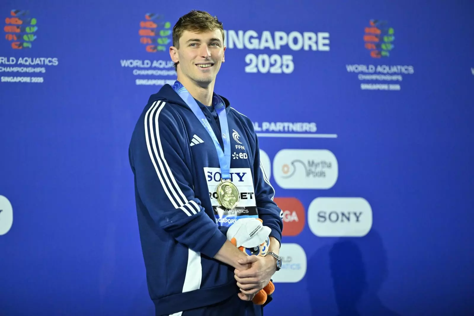 Mondiaux de natation: Le Calédonien Maxime Grousset sacré sur 50 m papillon, premier titre des Bleus