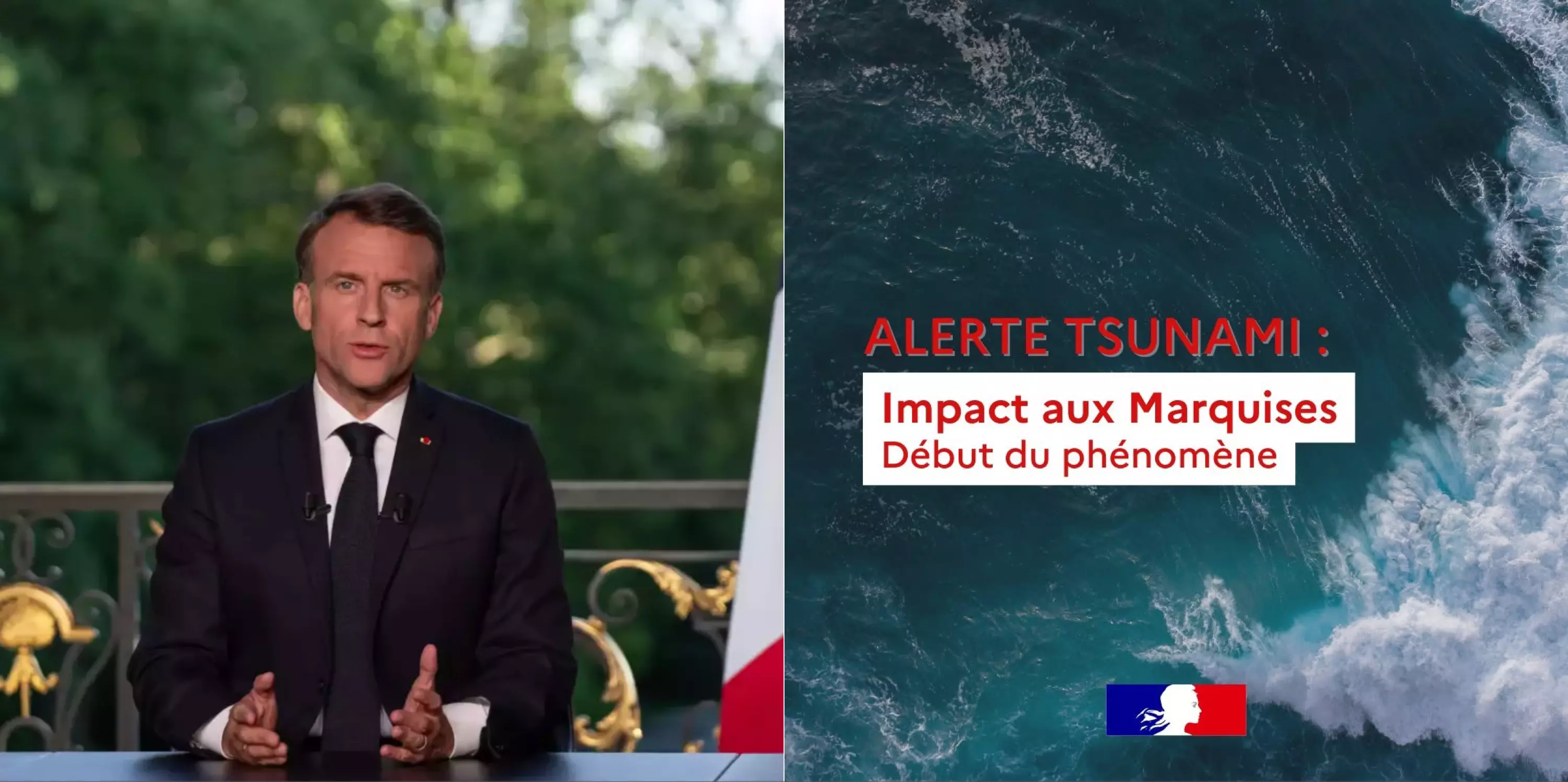 Tsunami en Polynésie : « Les services de l’État sont mobilisés » assure Emmanuel Macron