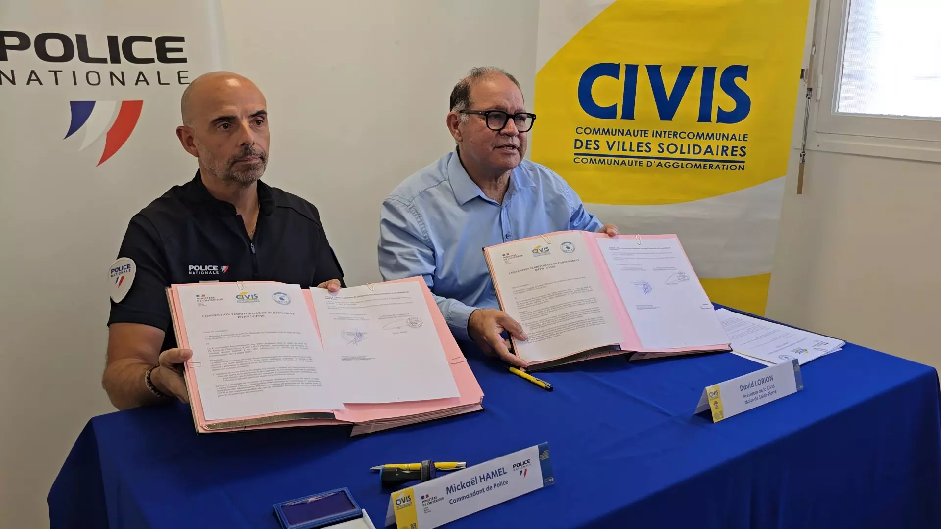 La Réunion : Signature d'une convention de partenariat entre la Police Nationale et la CIVIS pour le dépôt de plainte en ligne