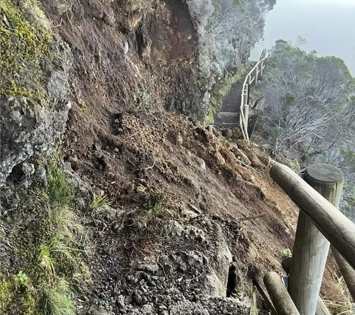 La Réunion : Éboulement au Piton de la Fournaise, l'accès à l'enclos fermé jusqu'à nouvel ordre