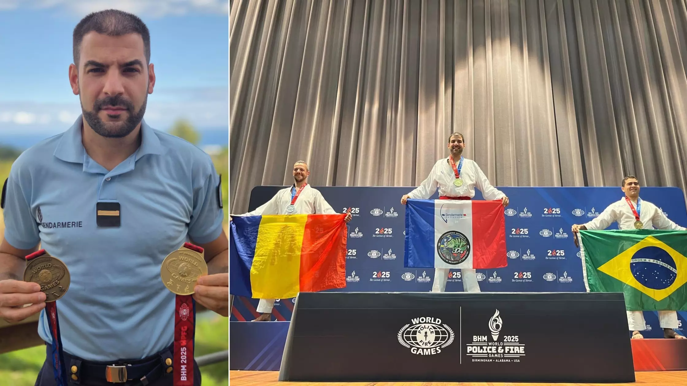 Le Gendarme Nicolas, en poste à La Réunion, double champion du monde aux World Police and Fire Games