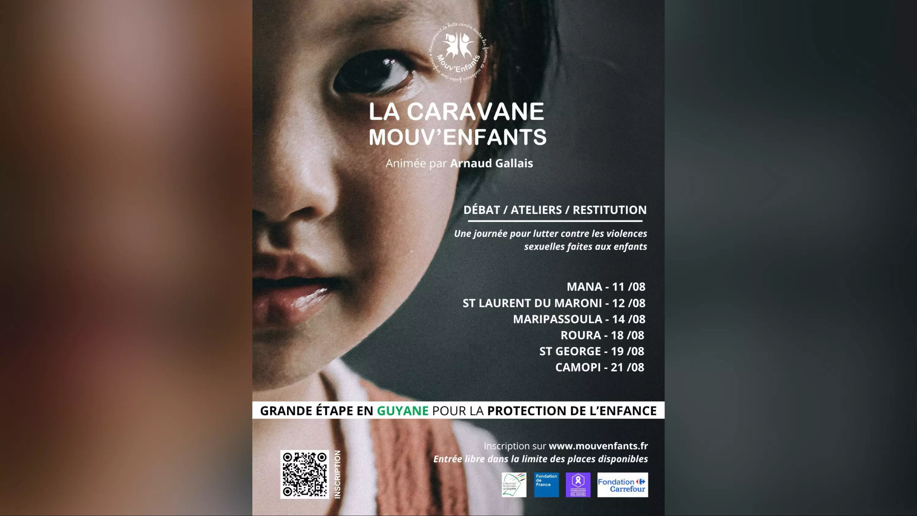 La Caravane Mouv'enfants de lutte contre les violences sexuelles faites aux enfants en Guyane du 11 au 23 août