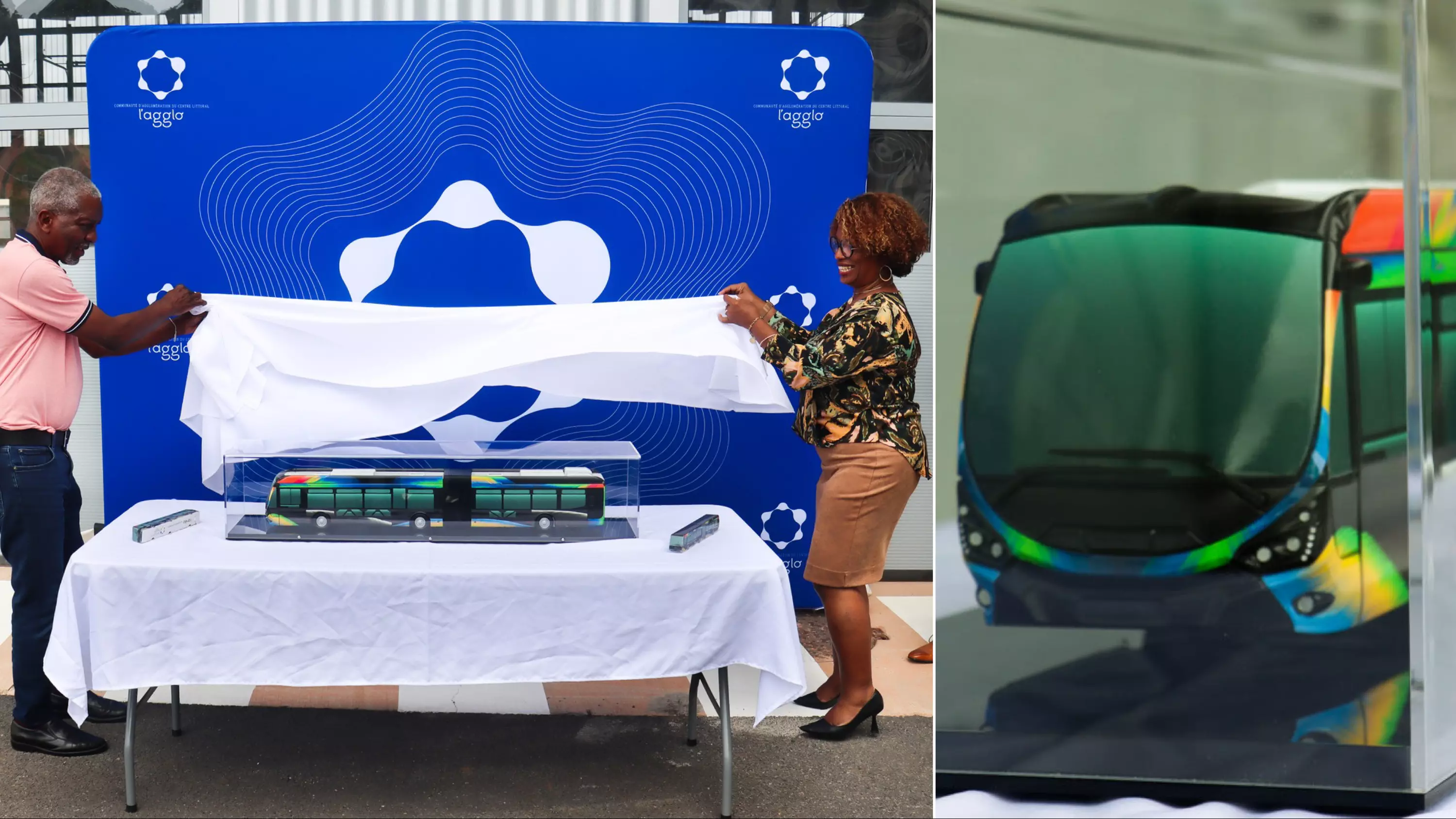 Mobilité en Guyane : Présentation du design des futurs bus à haut niveau de service du réseau Yanéo de la Communauté d'Agglomération du Centre Littoral