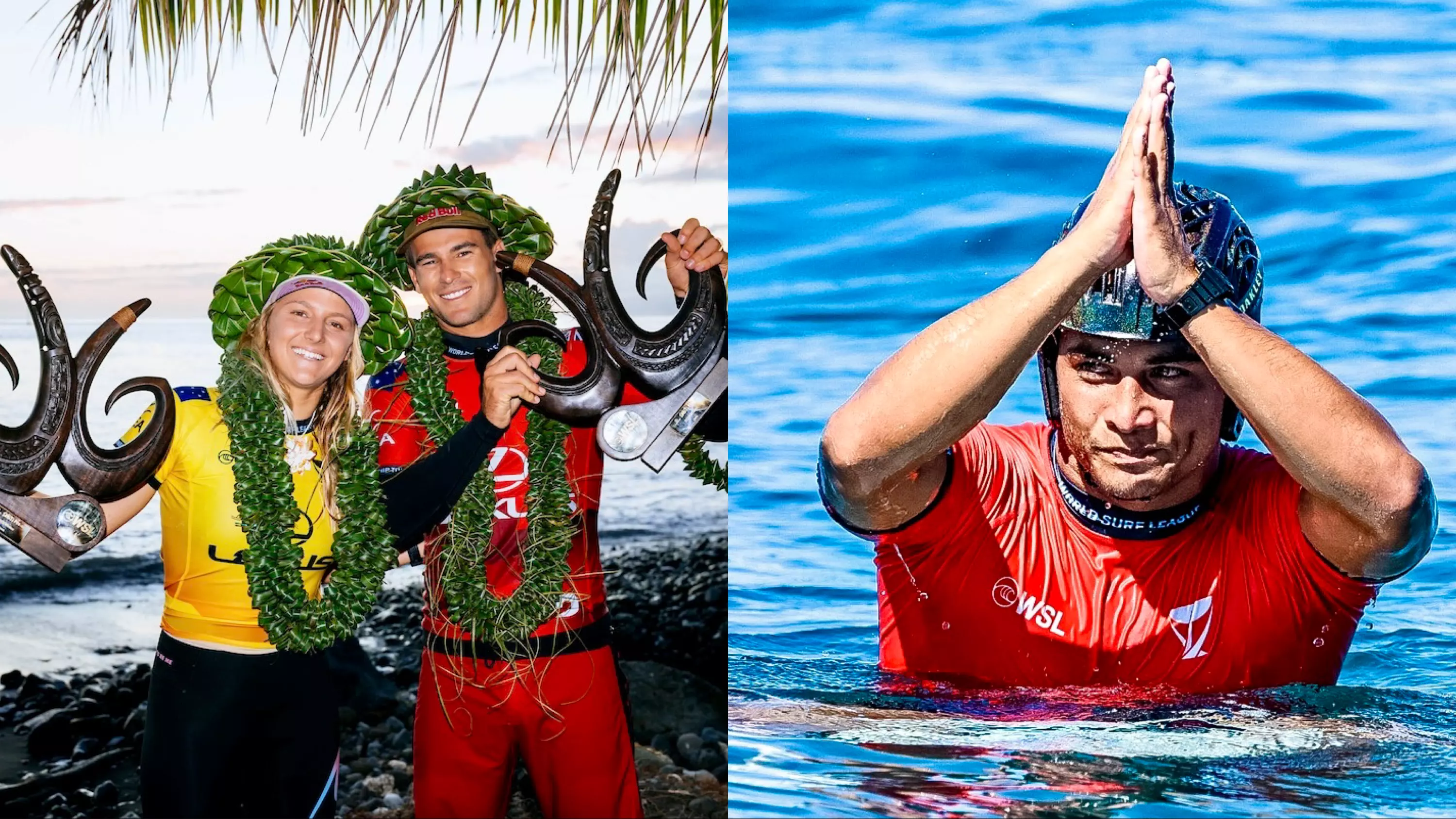 Surf : Doublé australien à la Tahiti Pro, le Tahitien Mihimana Braye jusqu’au carré final