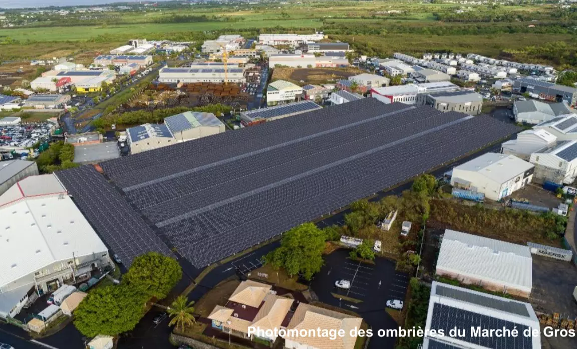 Énergies : TotalEnergies démarre le chantier des ombrières du Marché de Gros à La Réunion