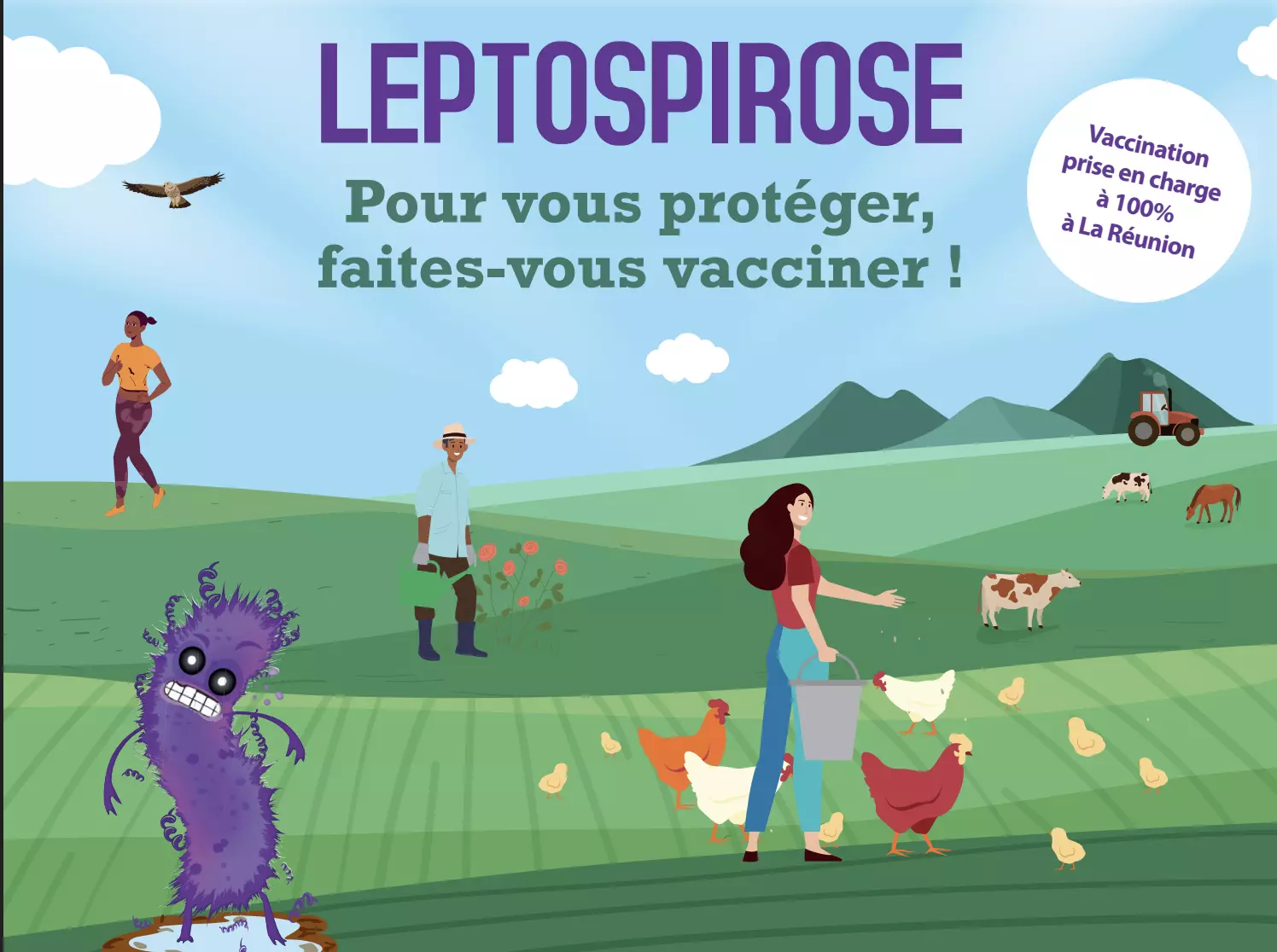 La Réunion: L'ARS et la CGSS lancent une campagne de vaccination gratuite contre la leptospirose pour les habitants les plus exposés