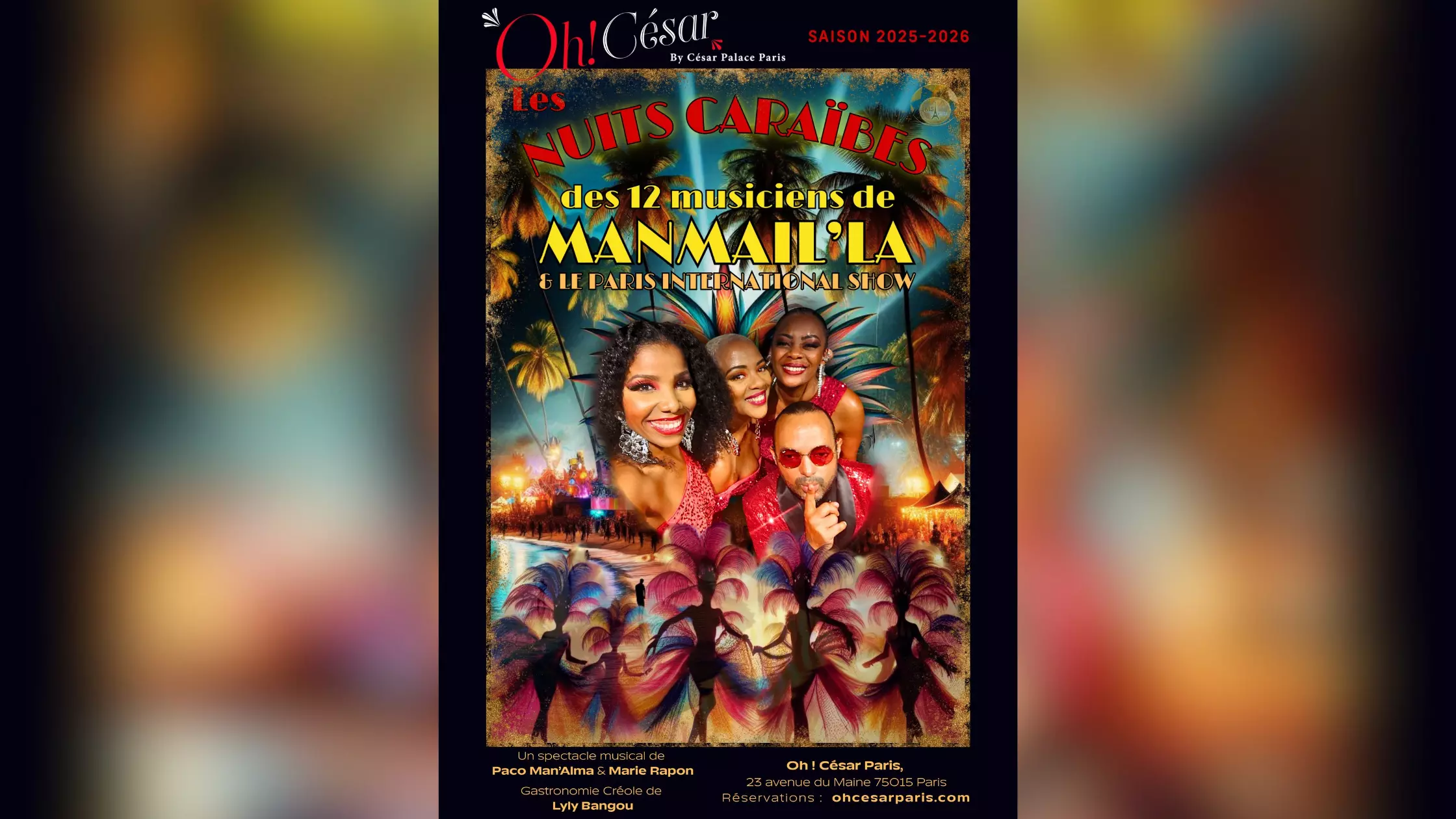 Le groupe Manmail’la de l’artiste martiniquais Paco Man’Alma en résidence au Oh ! César Paris pour un voyage musical et culinaire, à partir de septembre 2025