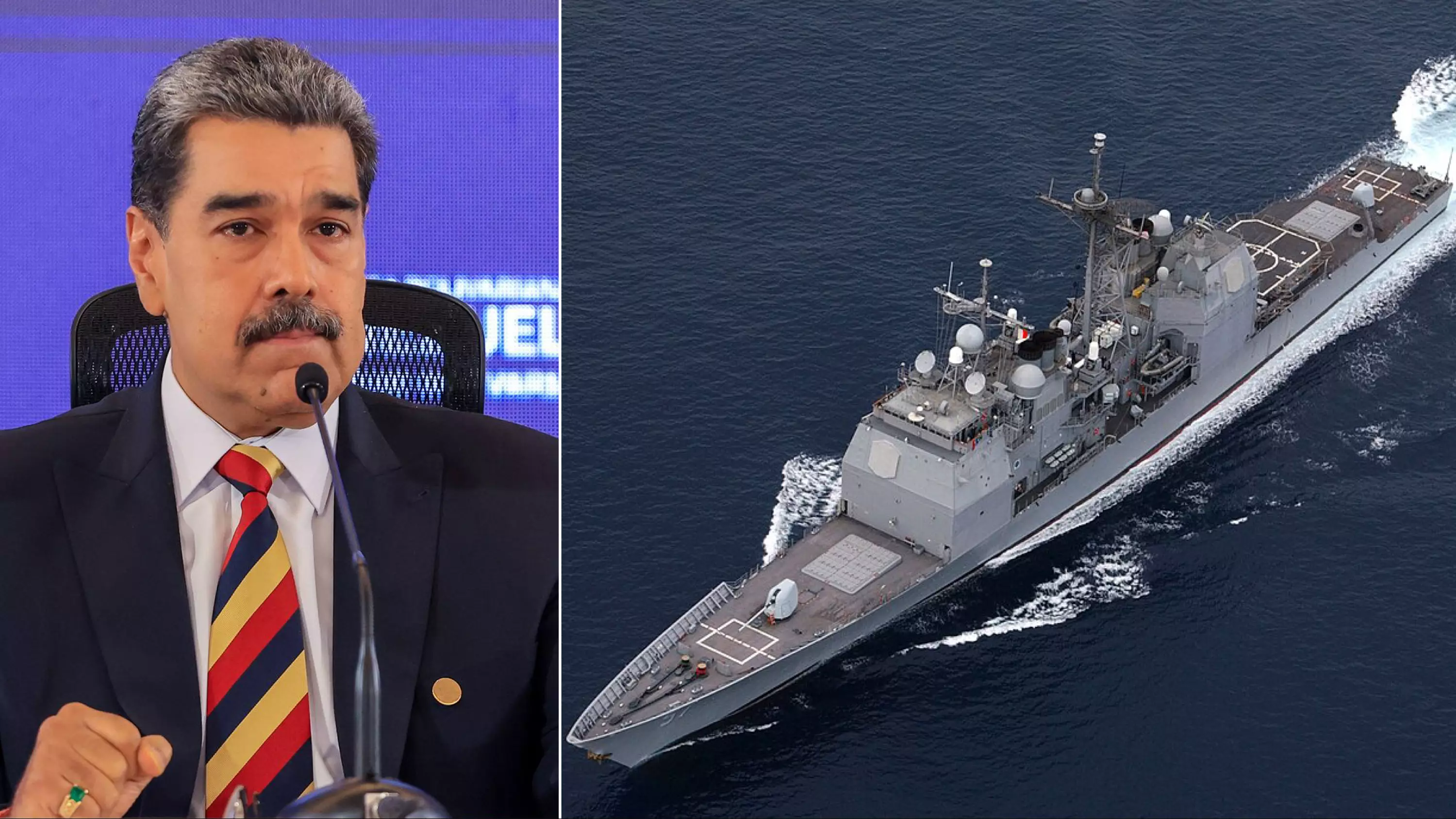 « Huit navires avec 1 200 missiles et un sous-marin » américains « visent le Venezuela », dénonce Nicolas Maduro