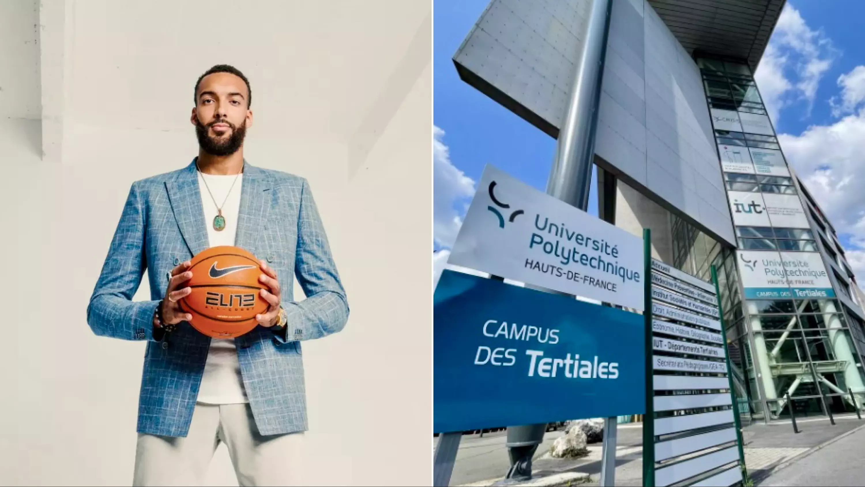 Le basketteur guadeloupéen Rudy Gobert devient parrain de la Licence 3P-SHN à l’Université Polytechnique des Hauts-de-France