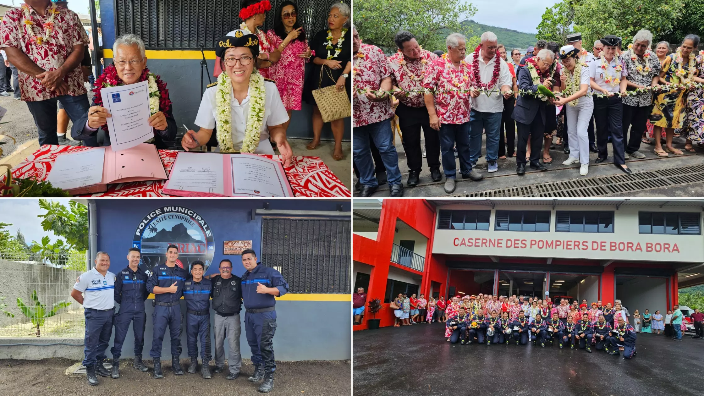 Polynésie française : Inauguration du nouveau centre d’incendie et de secours et de la brigade cynophile à Bora Bora