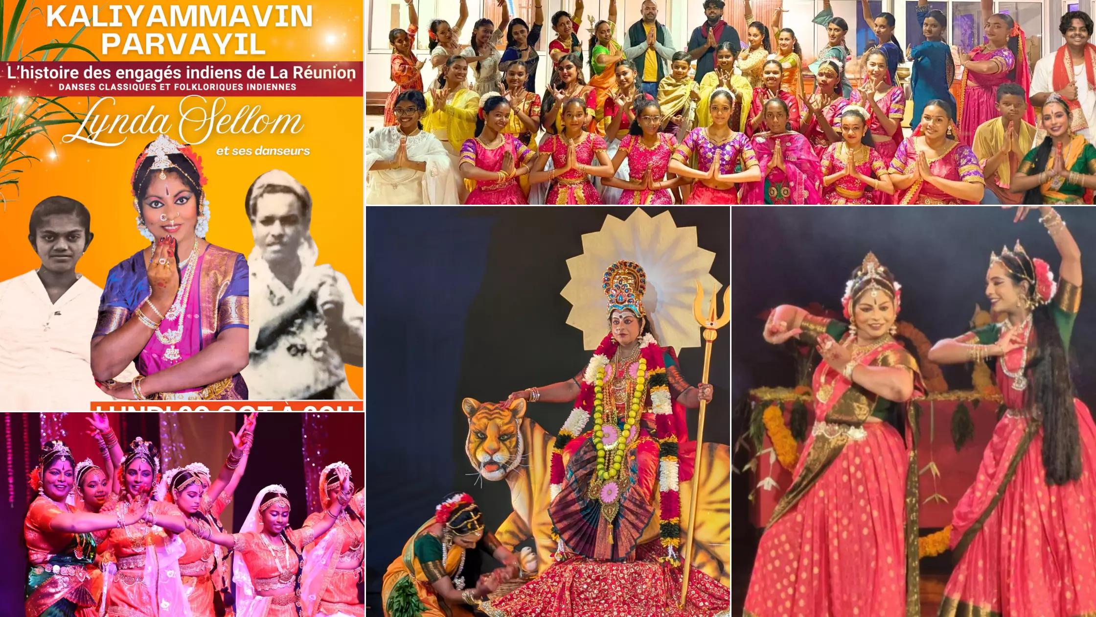 « Kaliyammâvin Pârvayil » ou l’histoire des engagés indiens de La Réunion racontée en danses par la compagnie réunionnaise Natya Kalamani en représentation unique aux Folies Bergère, à Paris