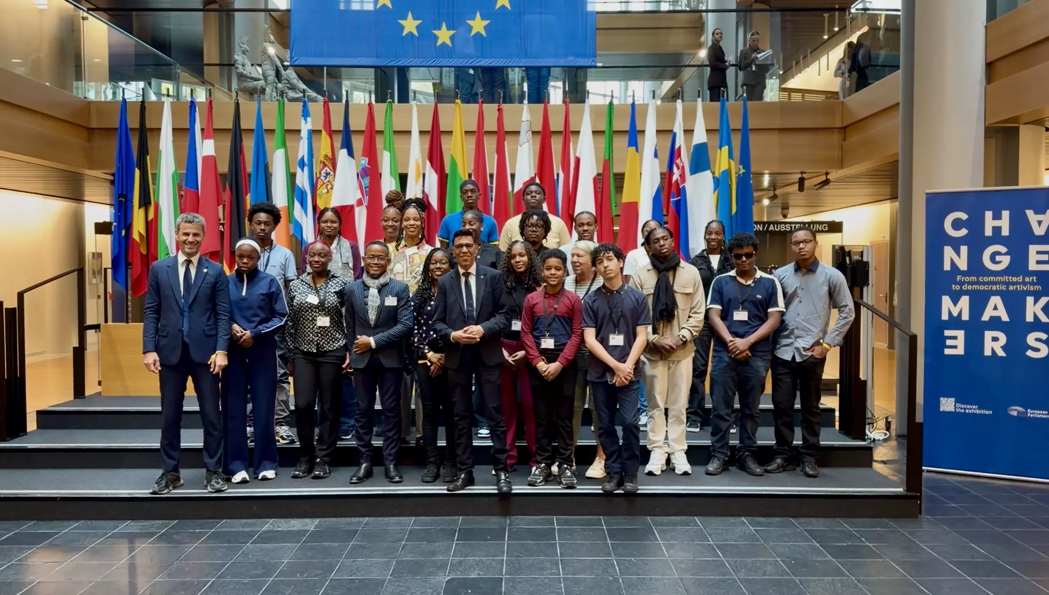 Des jeunes de Saint-Martin en visite au Parlement européen de Strasbourg
