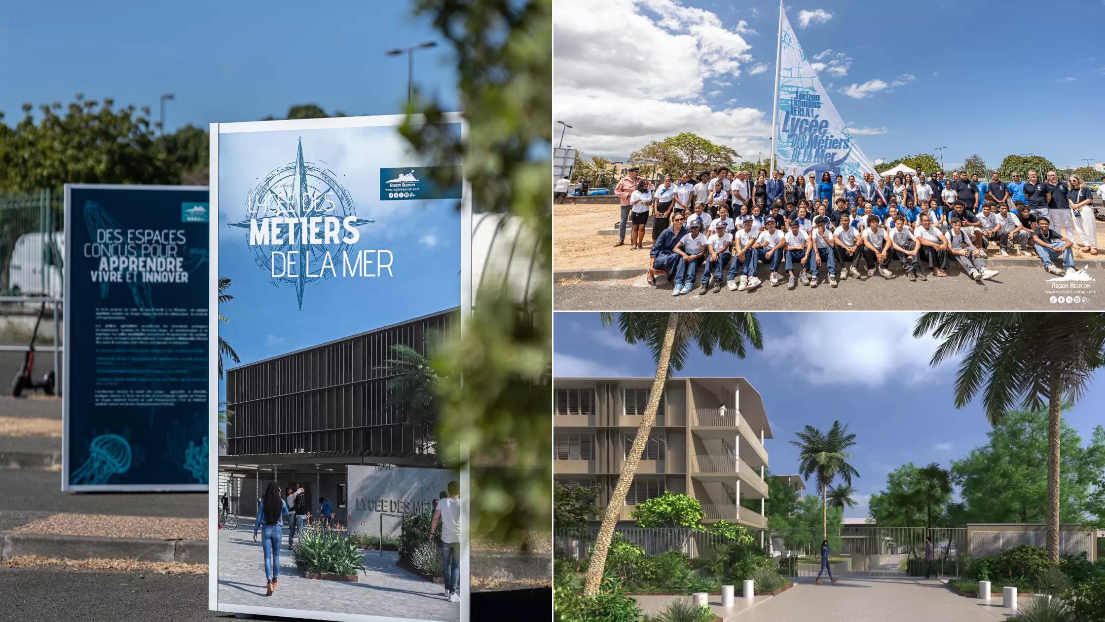 La Réunion : Première pierre du nouveau Lycée des Métiers de la Mer au Port posée, un campus dédié à l’économie bleue