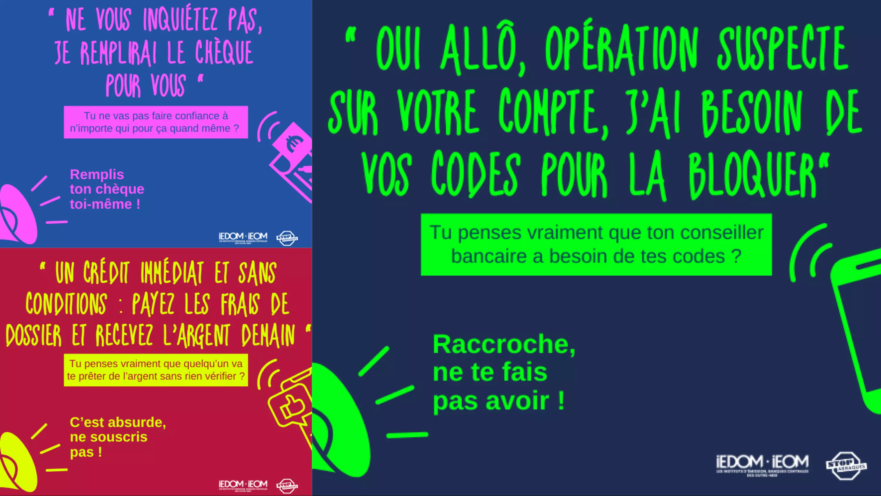 Face à la fraude et aux arnaques aux moyens de paiement scripturaux, l’IEDOM relance sa campagne de sensibilisation dans les DROM