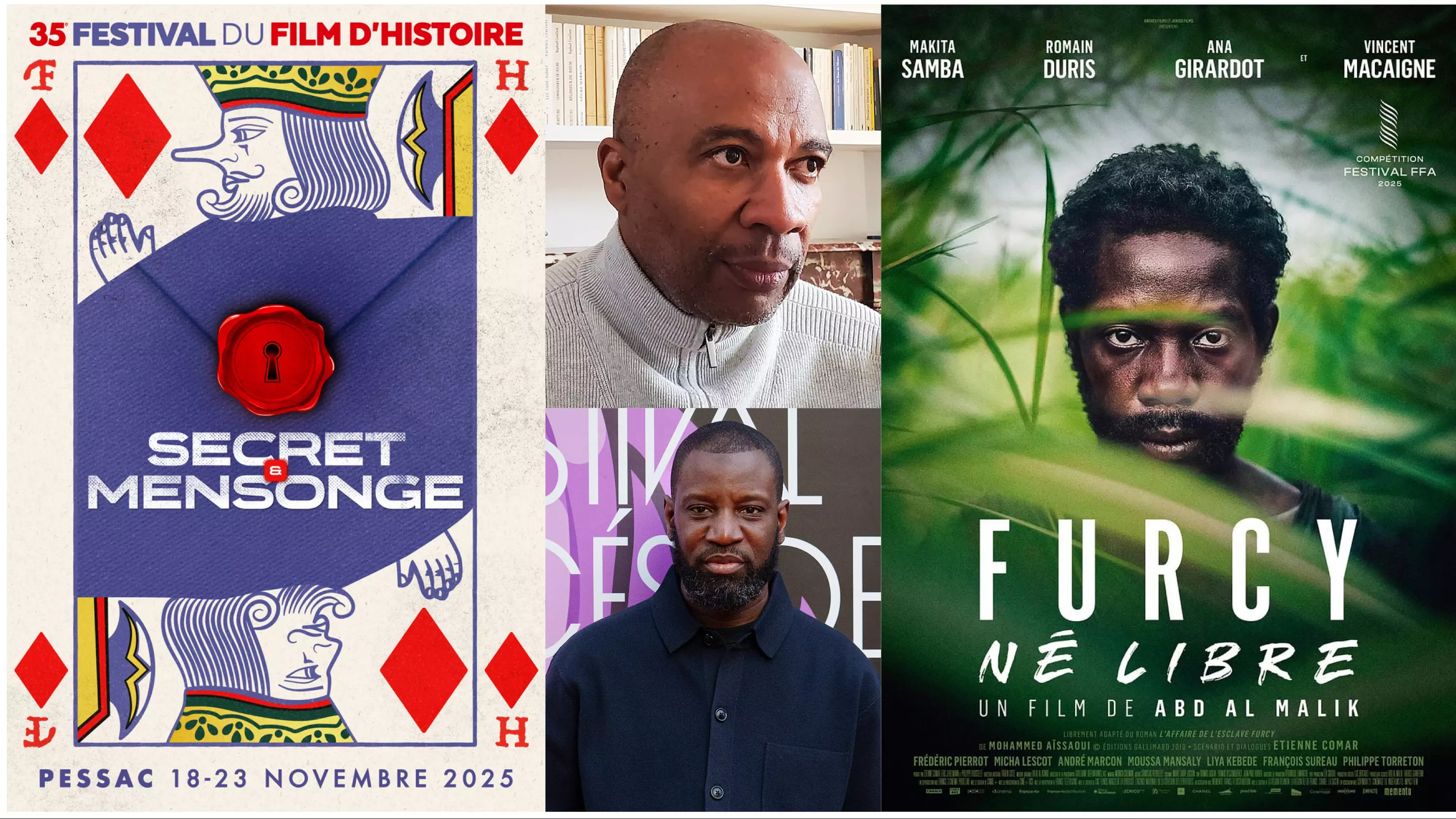 Le réalisateur martiniquais Alain Agat et le rappeur Abd Al Malik, réalisateur de « Furcy, né libre », parmi les invités de la 35ème édition du Festival International du Film d’Histoire de Pessac