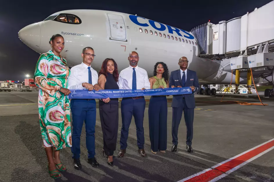 Aérien : Après Bordeaux - Fort-de-France, Corsair inaugure son Nantes - Pointe-à-Pitre en Guadeloupe