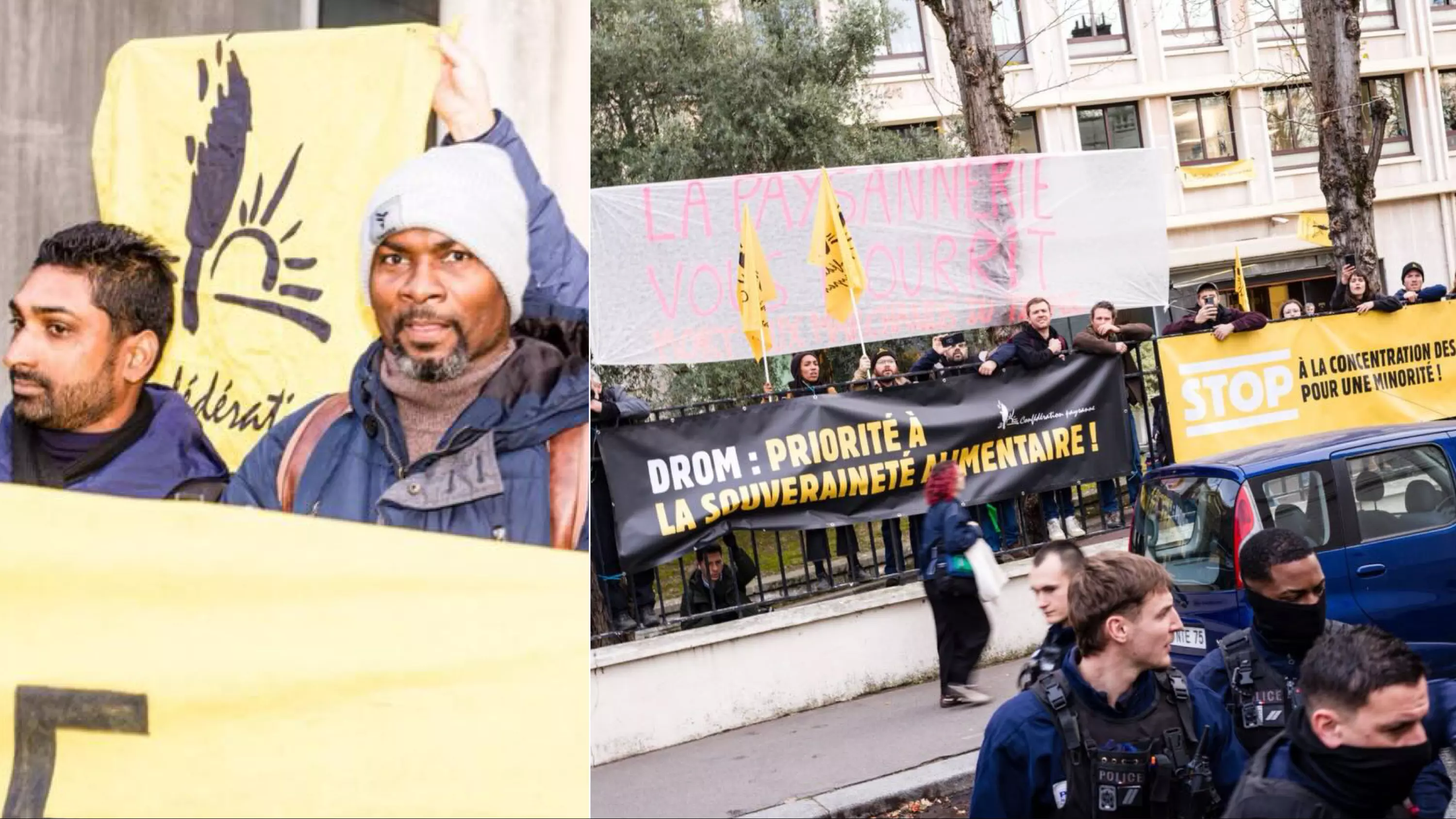 Le président de la Chambre d’Agriculture de Guyane et des agriculteurs ultramarins placés en garde à vue après une action à Paris