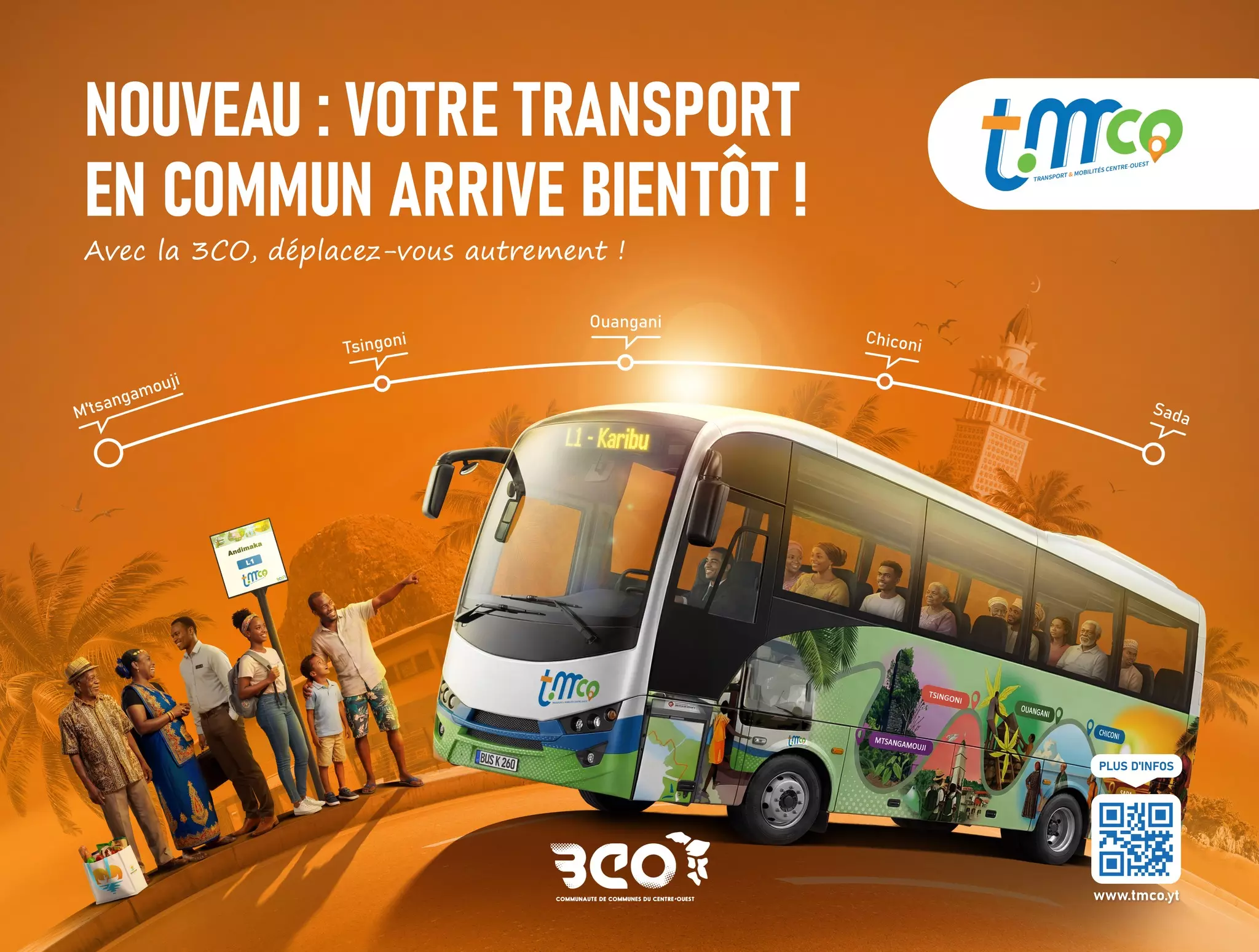 Mobilités à Mayotte : Lancement du TMCO, premier réseau de transport public structuré du territoire