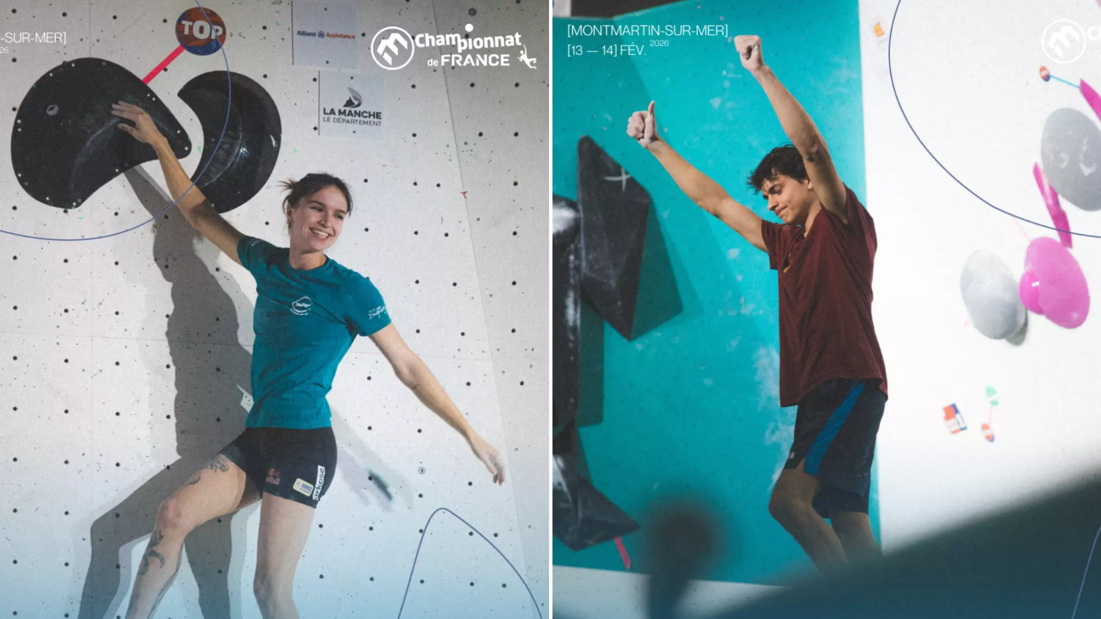Escalade : Les Réunionnais Oriane et Max Bertone sacrés championne et champion de France de bloc, la fratrie qui règne sur l'escalade française
