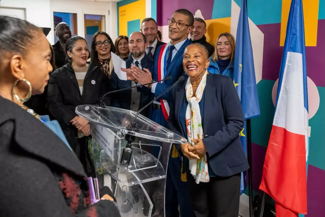 La ville de Saint-Ouen sur Seine inaugure l'espace Christiane Taubira, dédiée à la jeunesse, en sa présence