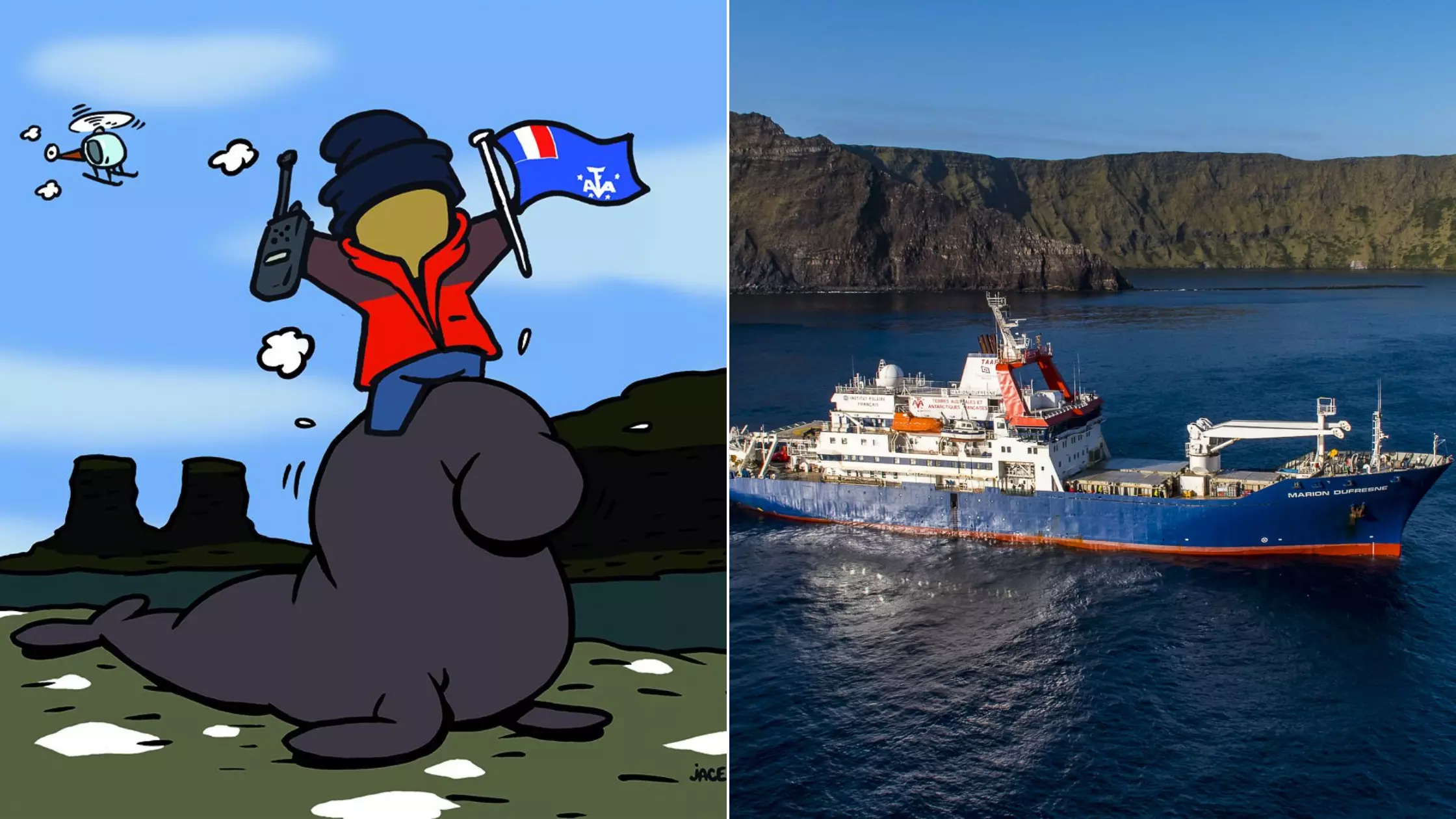 Terres australes et antarctiques françaises : L’artiste Jace en résidence à bord du Marion Dufresne du 11 mars au 10 avril