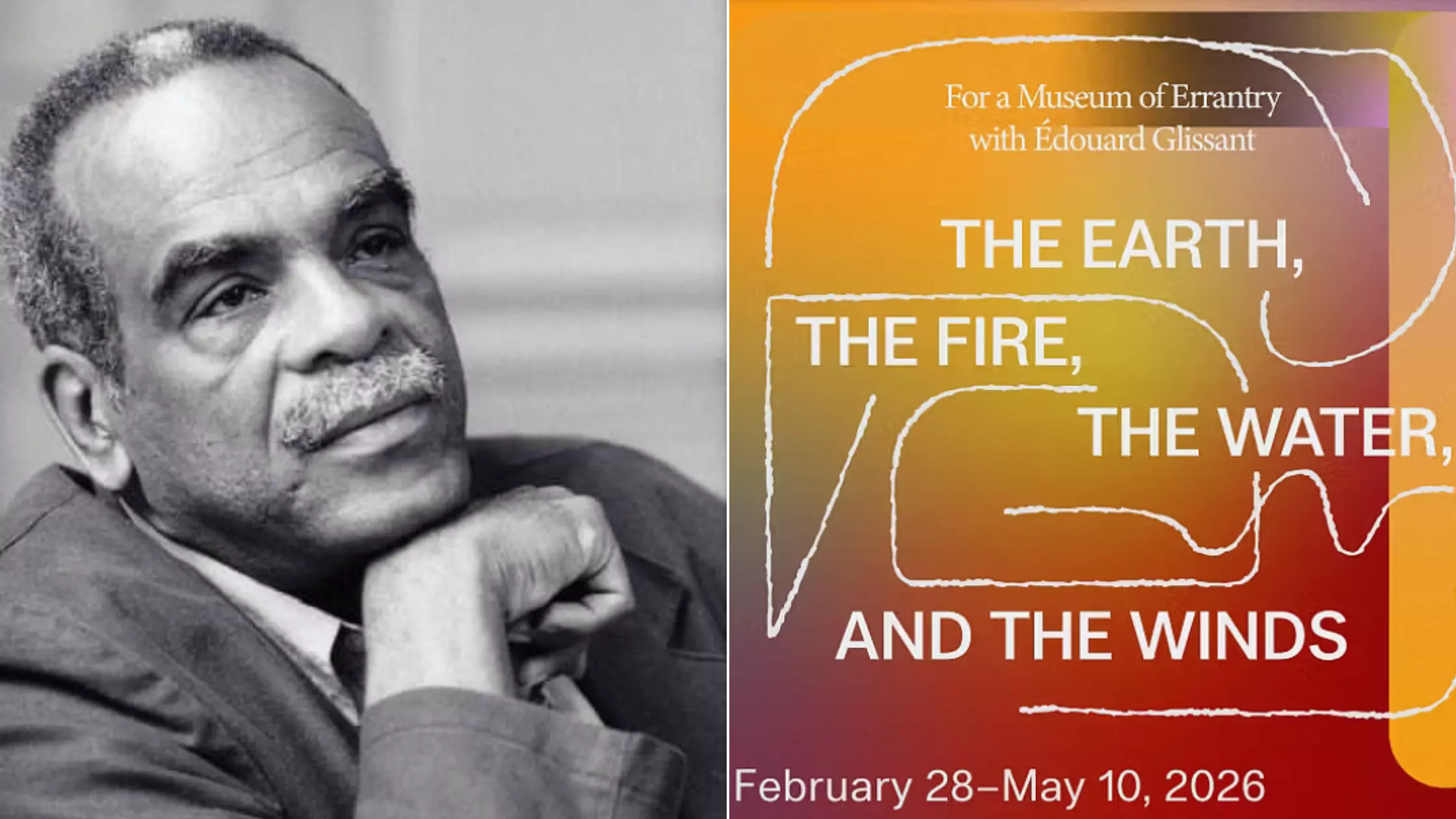 «&nbsp;La Terre, le Feu, l’Eau et les Vents&nbsp;: Pour un Musée de l’Errance avec Edouard Glissant&nbsp;», la première exposition américaine de la collection d’art personnelle du poète et penseur martiniquais présentée au CARA de New-York
