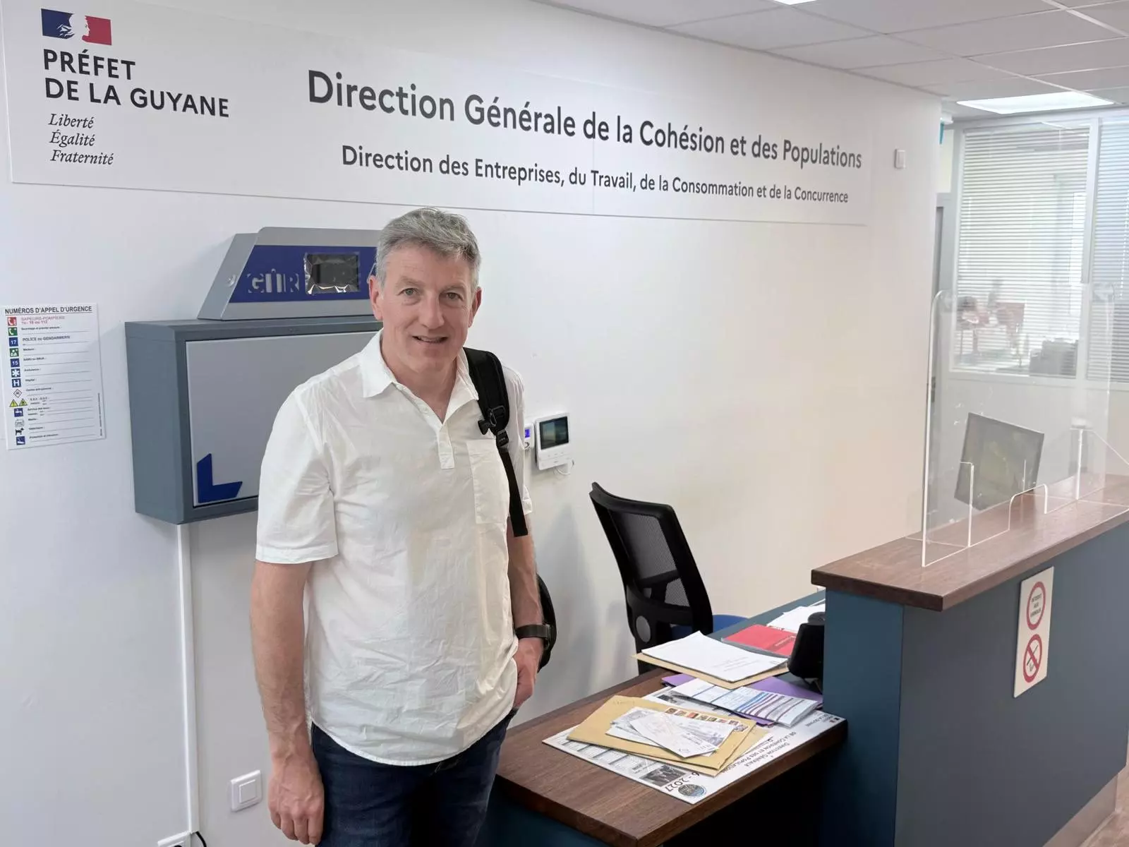 Guyane : Le secrétaire national du CNTPA-CFDT Franck Gonsse en visite au port de Dégrad des Cannes
