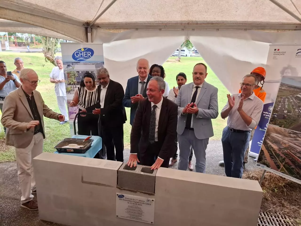 La Réunion&nbsp;: Pose de la première pierre des nouvelles urgences du Groupe Hospitalier Est Réunion