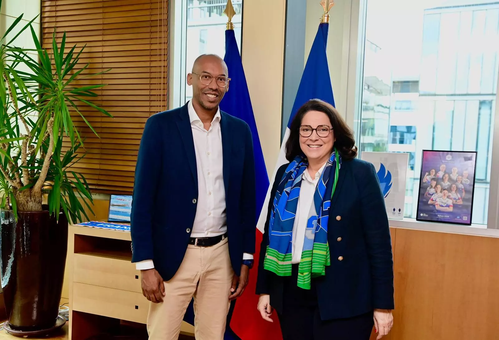 Kenny Jean-Marie, préfigurateur de la future Ligue guadeloupéenne de Football, a fait un point d’étape avec la ministre des Sports
