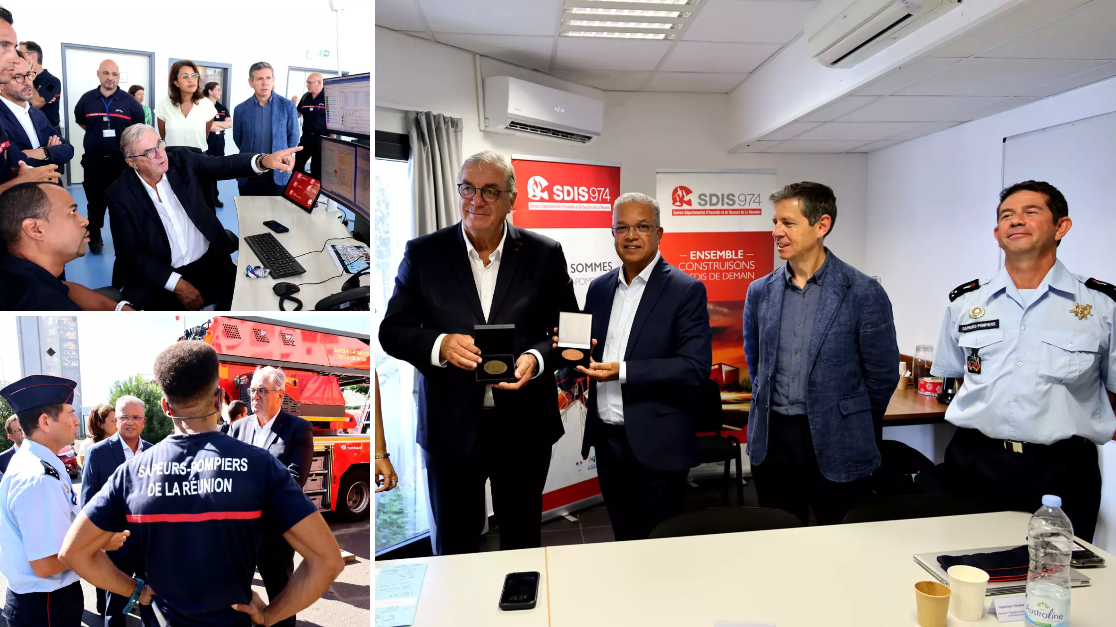 La Réunion : Le SDIS 974 salué comme un modèle de sécurité civile dans l’océan Indien par François Sauvadet, président des Départements de France, en visite sur le territoire