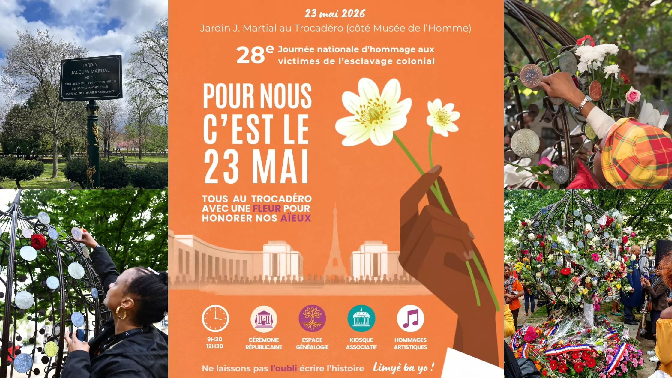 23 mai : Cérémonie de Fleurs autour de sites mémoriaux à l’occasion de la 28ème Journée nationale en hommage aux victimes de l’esclavage colonial