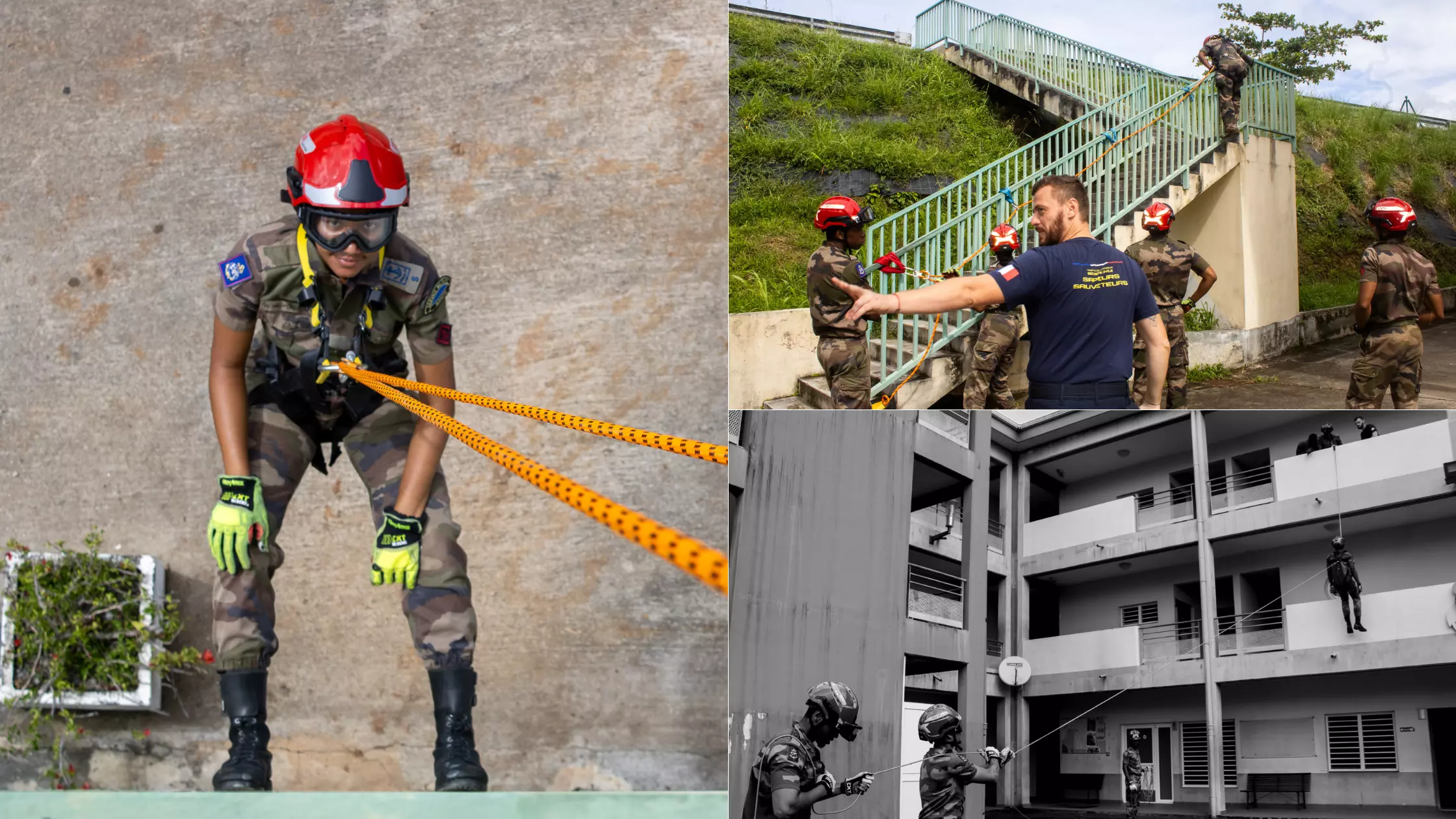Un stage pour mieux sauver : en Martinique, les jeunes du RSMA se forment aux interventions en hauteur