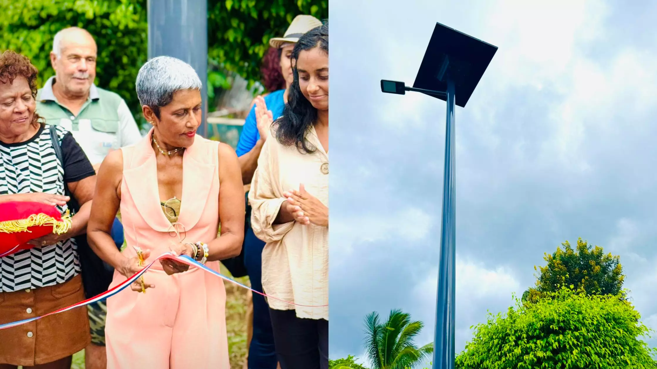 Transition énergétique à La Réunion : La ville de Saint-Denis inaugure de&nbsp;nouveaux lampadaires photovoltaïques