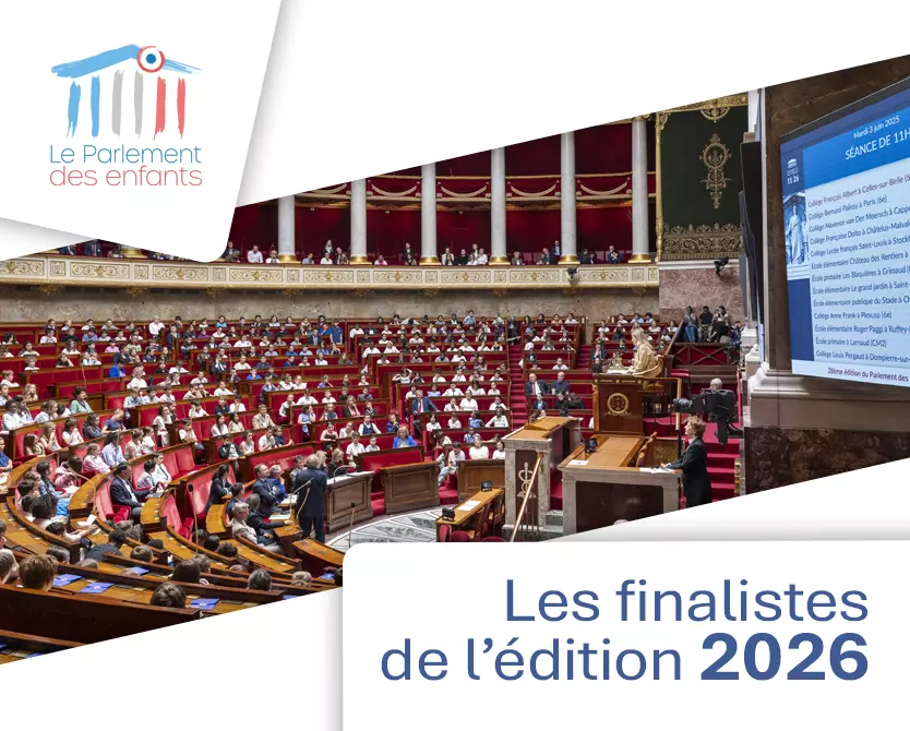 29e édition du Parlement des enfants : Une classe de Polynésie et de Martinique parmi les finalistes du concours