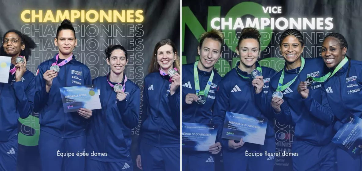 Championnats d'Europe d'escrime : l'Antillaise Marie-Florence Candassamy en or avec les épéistes, les fleurettistes guadeloupéennes Ysaora Thibus et Anita Blaze sacrées vice-championnes par équipe