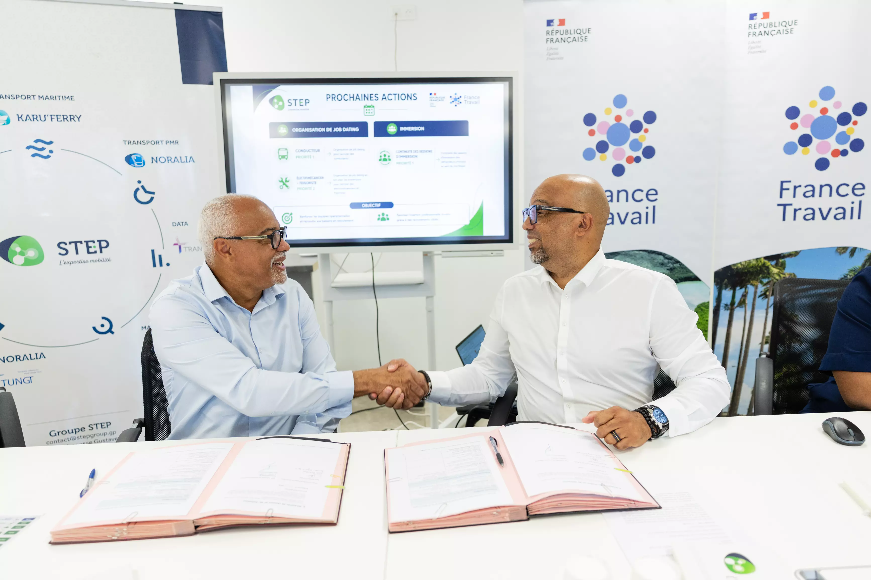 France Travail et le groupe STEP renouvellent leur partenariat pour l'emploi et la mobilité en Guadeloupe