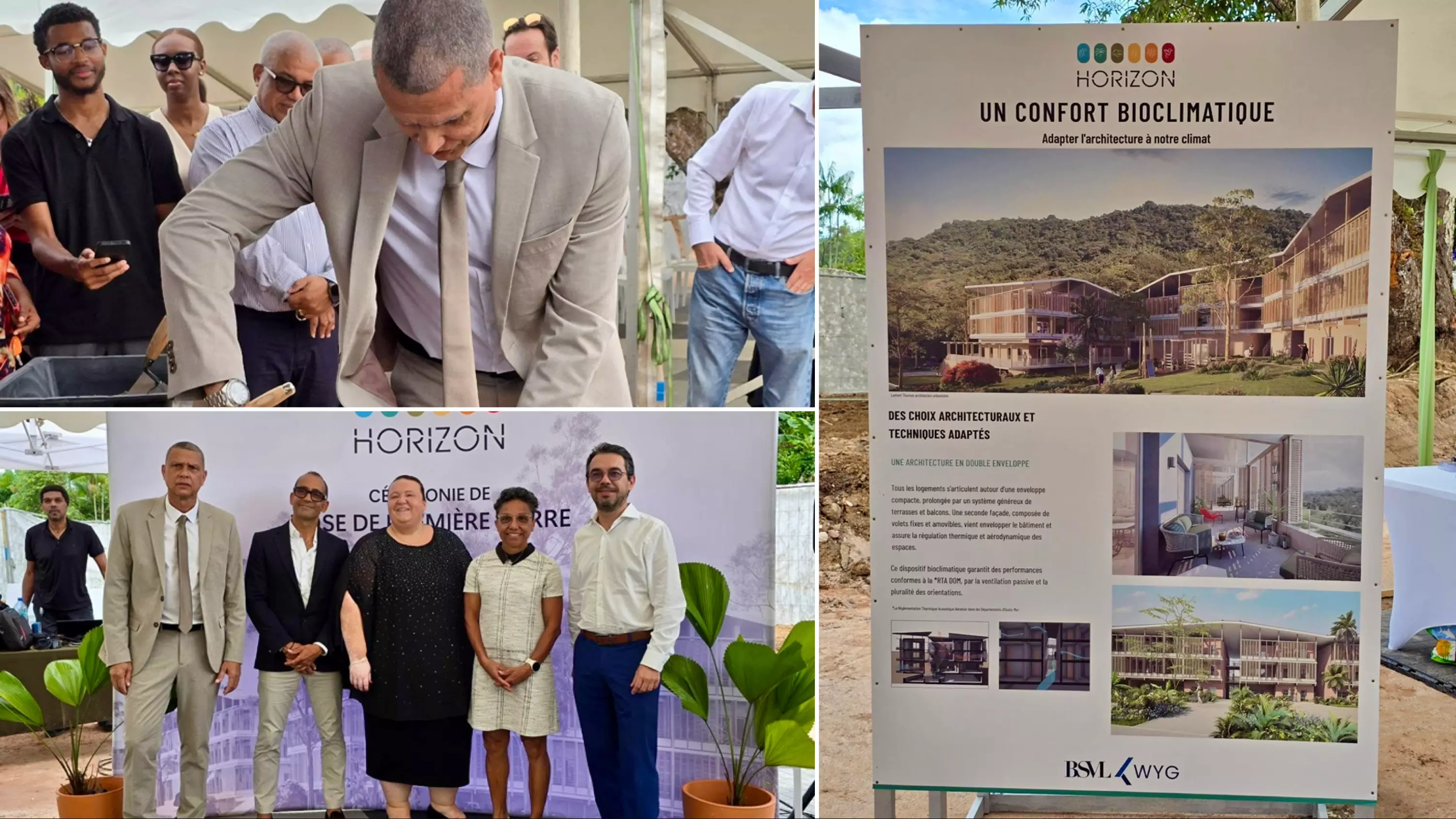 Logement en Guyane : La première pierre du projet de quartier « Horizon » a été posée à Rémire-Montjoly