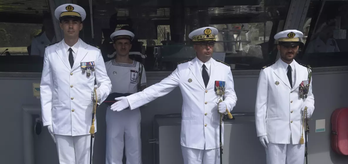 Le lieutenant de vaisseau Thierry Malavaud, nouveau commandant du patrouilleur Antilles-Guyane La Combattante