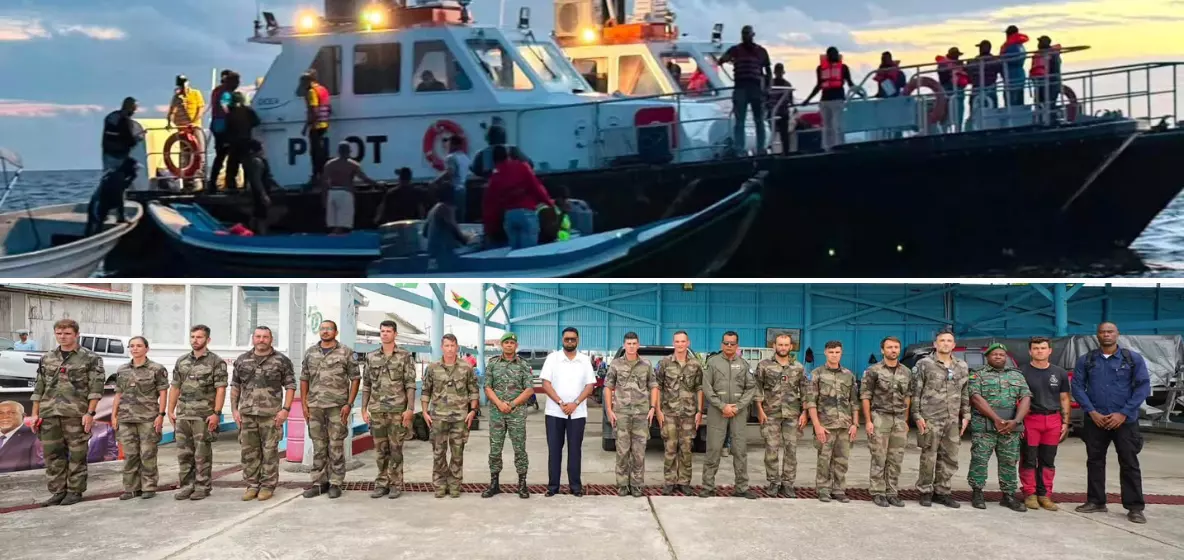 Naufrage d'un ferry au Guyana :  27 corps récupérés, 83 personnes «portées disparues», 15 militaires des Forces armées en Guyane mobilisés dans les opérations de recherche