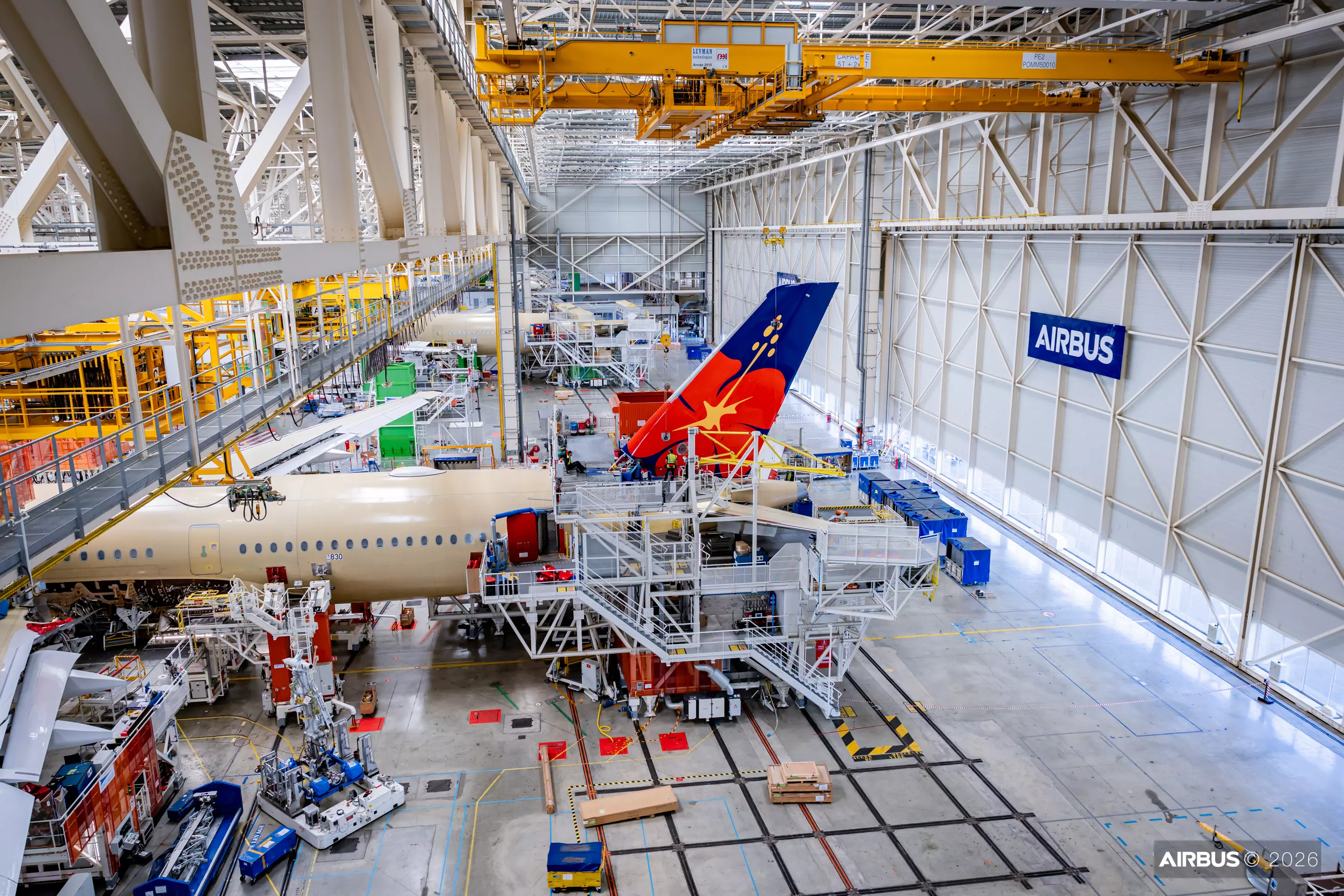 Aérien : L’A350-900 d’Aircalin en ligne d’assemblage final chez Airbus à Toulouse