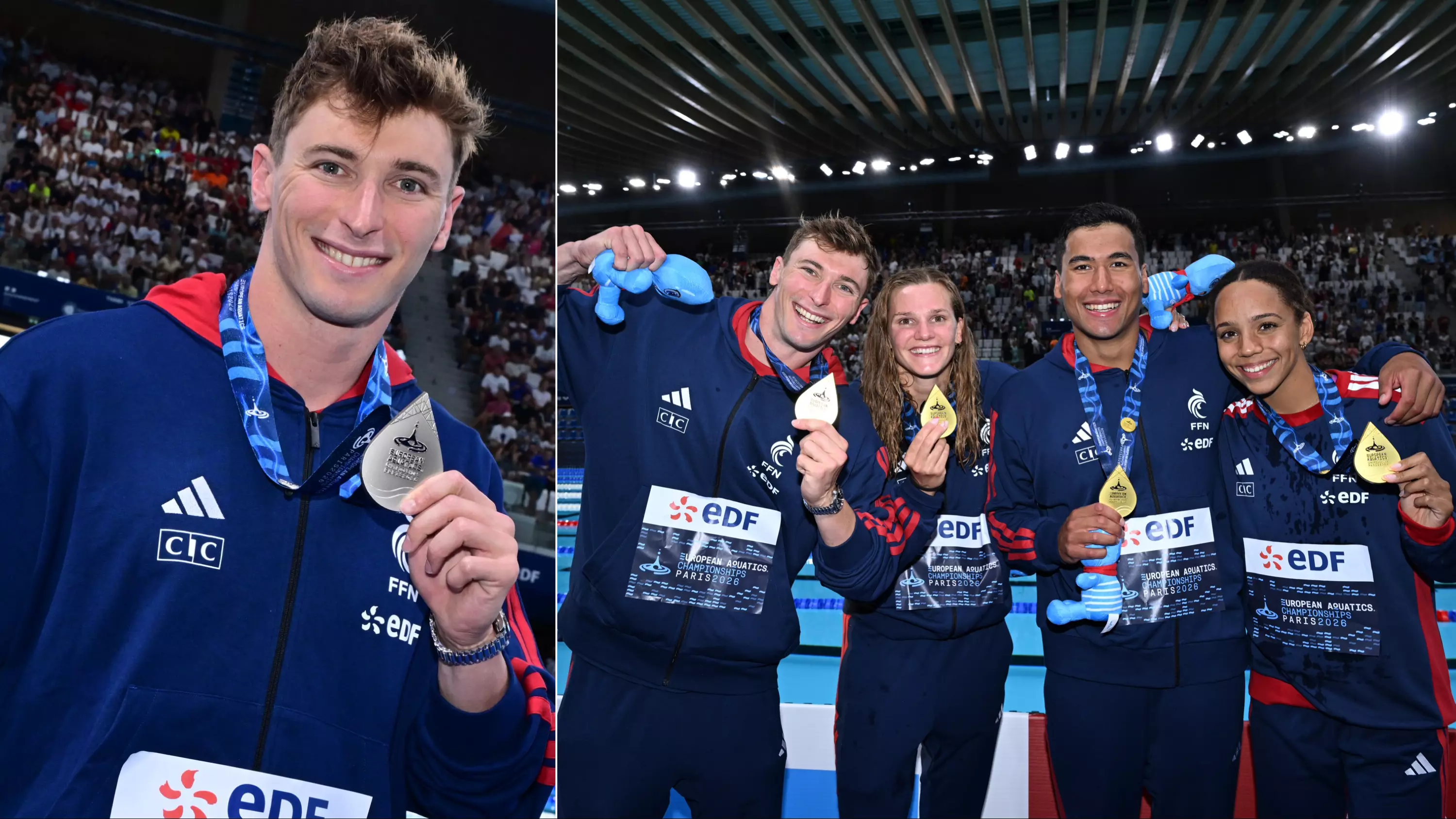 Euro de natation : Le Calédonien Maxime Grousset décroche l'argent du 50 m papillon, puis l’or au relai mixte 4x100 m 4 nages