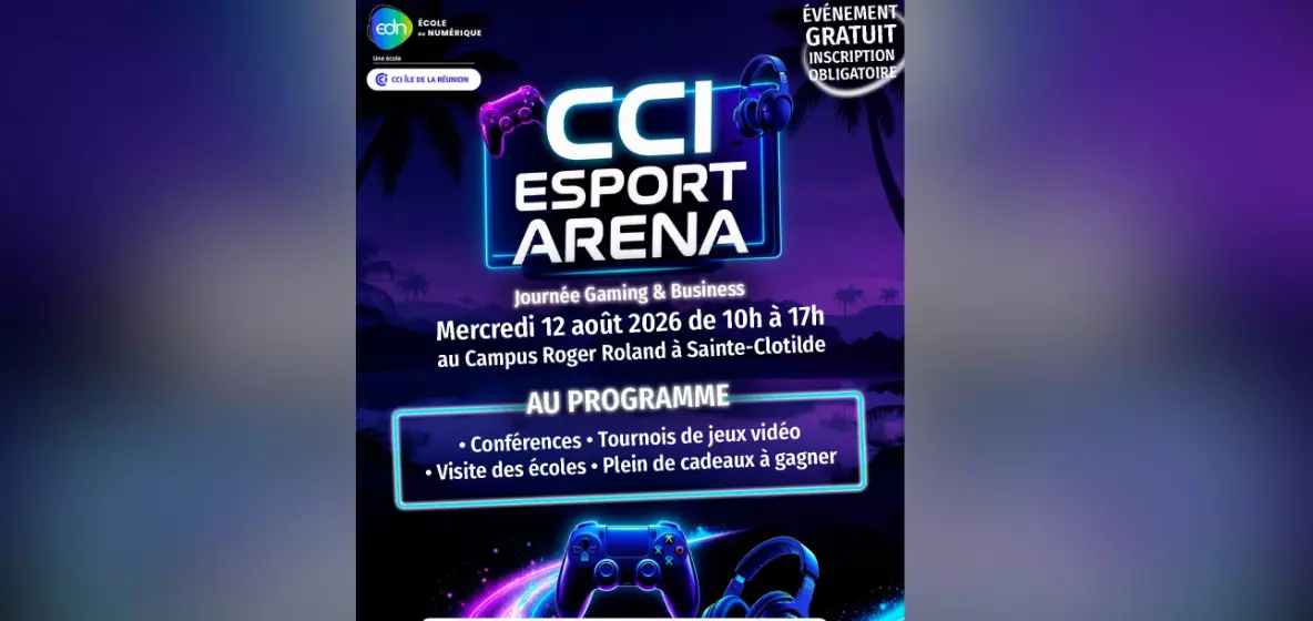 La CCI Réunion lance sa première CCI Esport Arena à Sainte-Clotilde