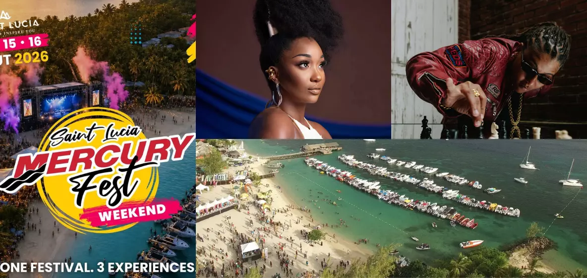 Mélange d’activités nautiques, d’animations culturelles, de gastronomie et de concerts au Saint-Lucia Mercury Fest 2026