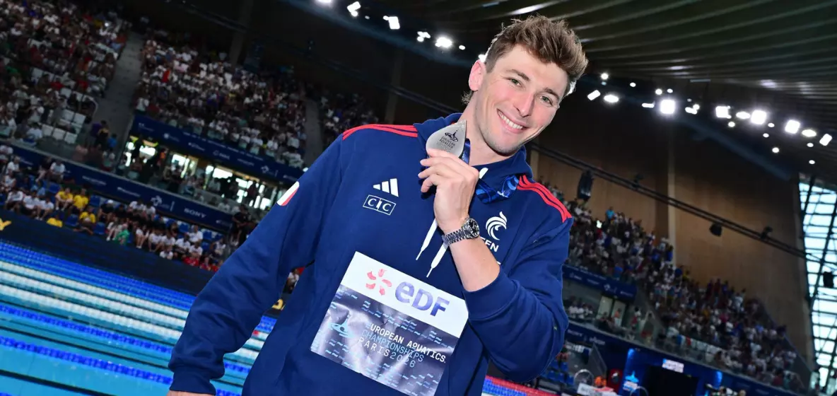 Euro de natation : Le Calédonien Maxime Grousset médaillé d’argent sur 100 m papillon