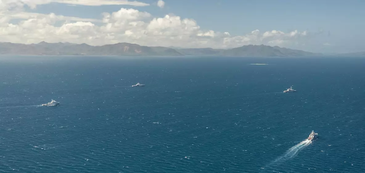 Nouvelle-Calédonie&nbsp;: Pour l’exercice CAGOU, les quatre bâtiments de la Marine nationale réunis pour la première fois dans les eaux du territoire