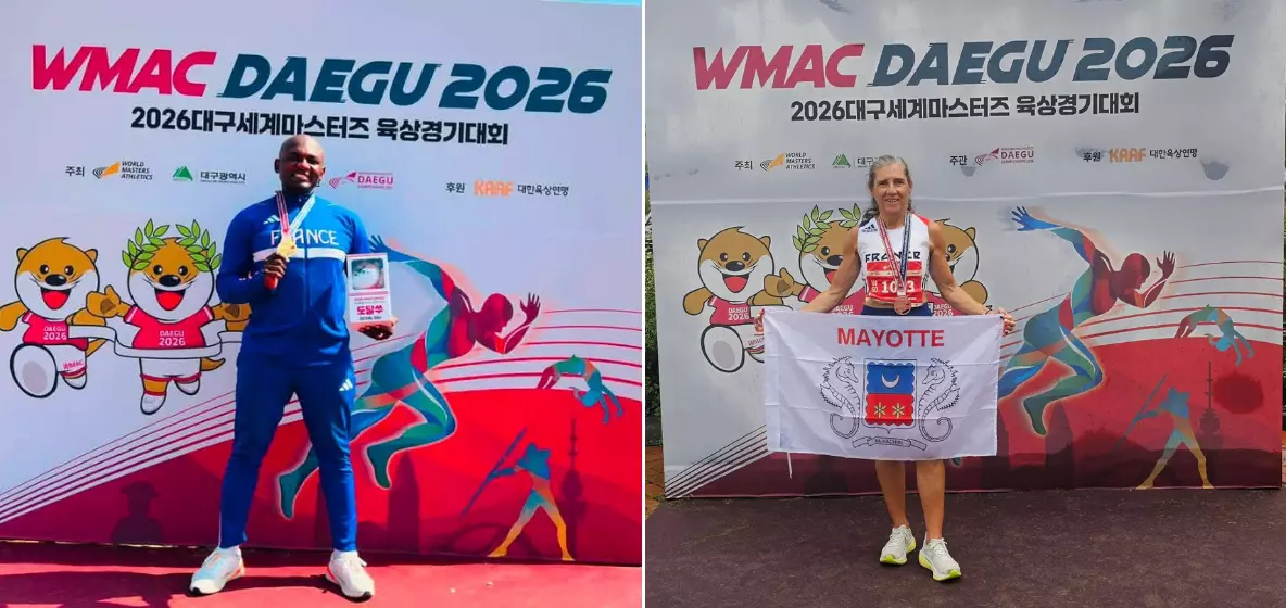 Masters d'athlétisme en Corée du Sud : A Daegu, Ali Soultoini et Béatrice Peltier Belhoste offrent à Mayotte un titre mondial et une médaille de bronze historique